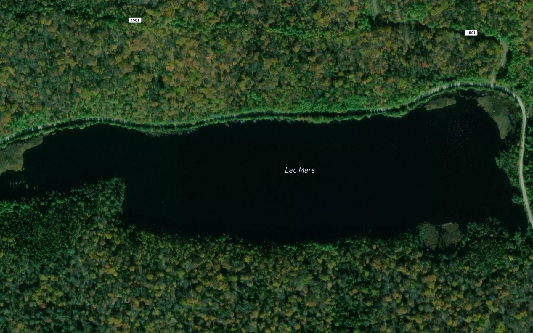 Satellite map of the Lac Mars