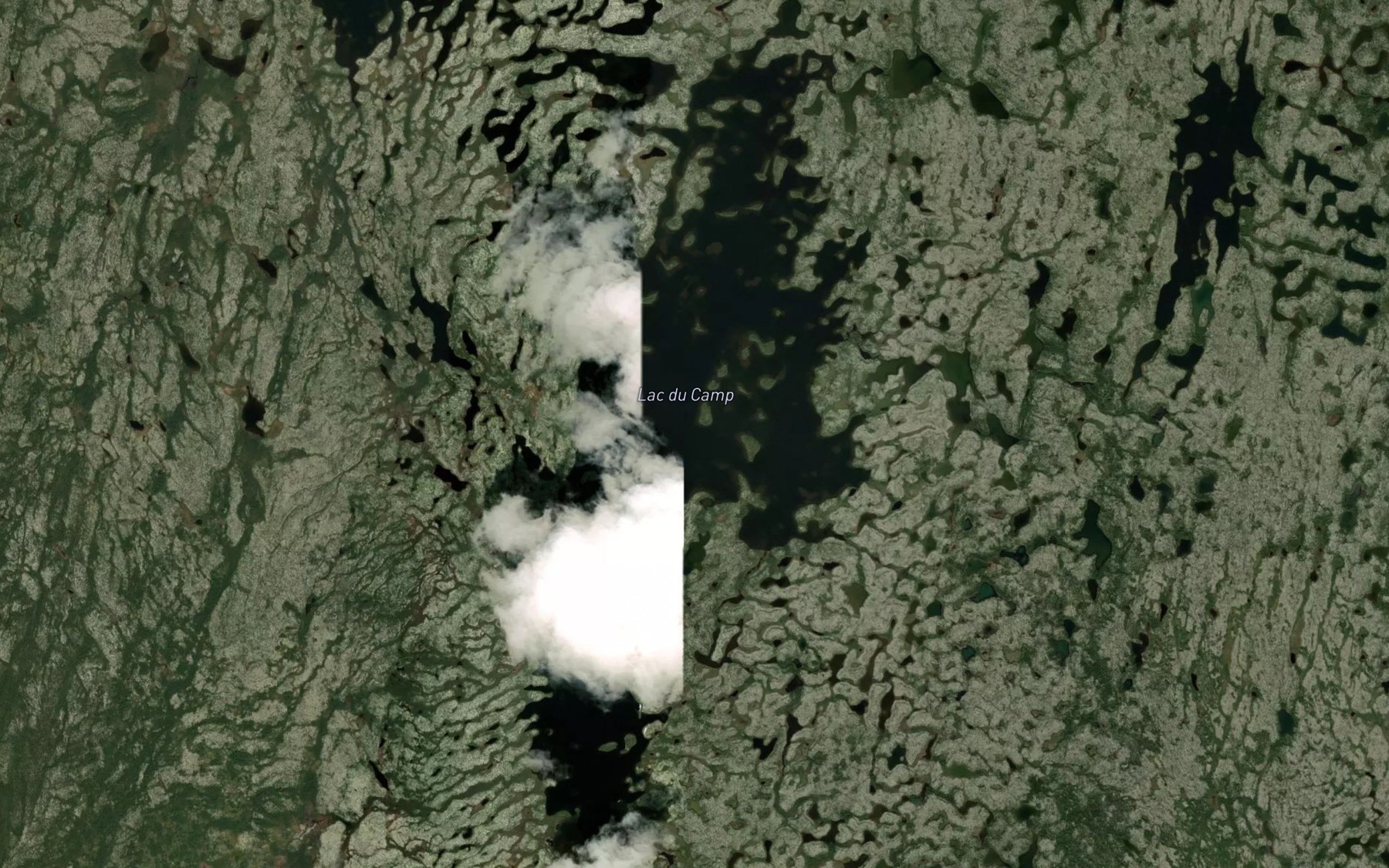 Satellite map of the Lac du Camp
