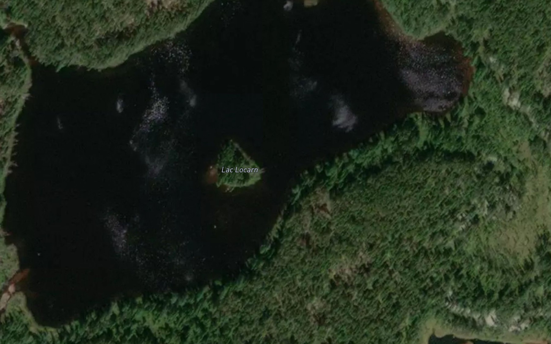 Satellite map of the Lac Locarn