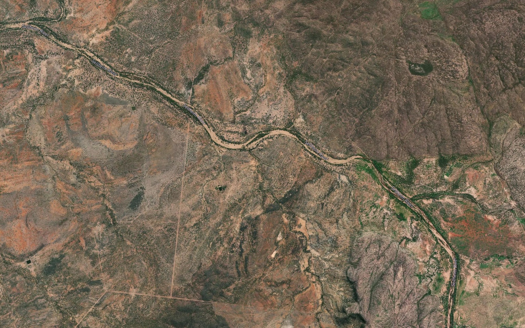 Satellite map of the Ant Hill Creek
