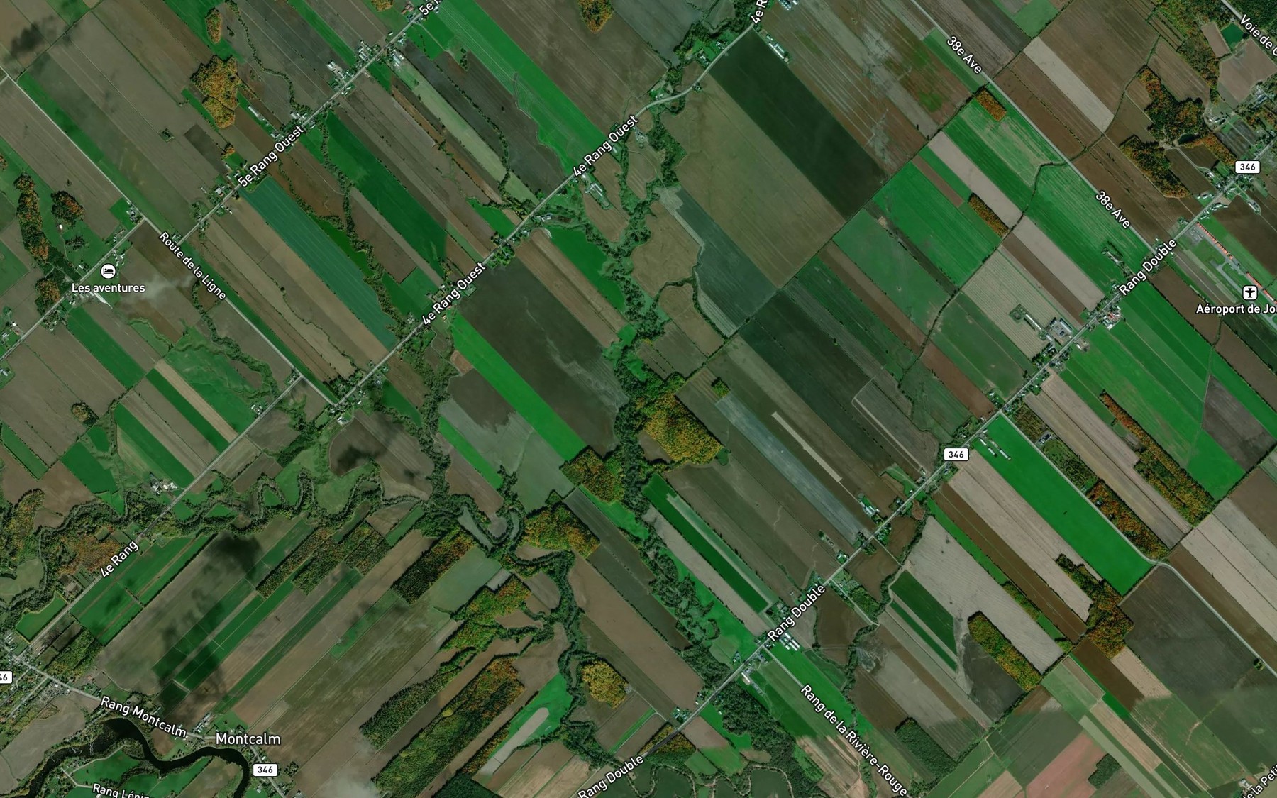 Satellite map of the Cours d'eau Desrochers