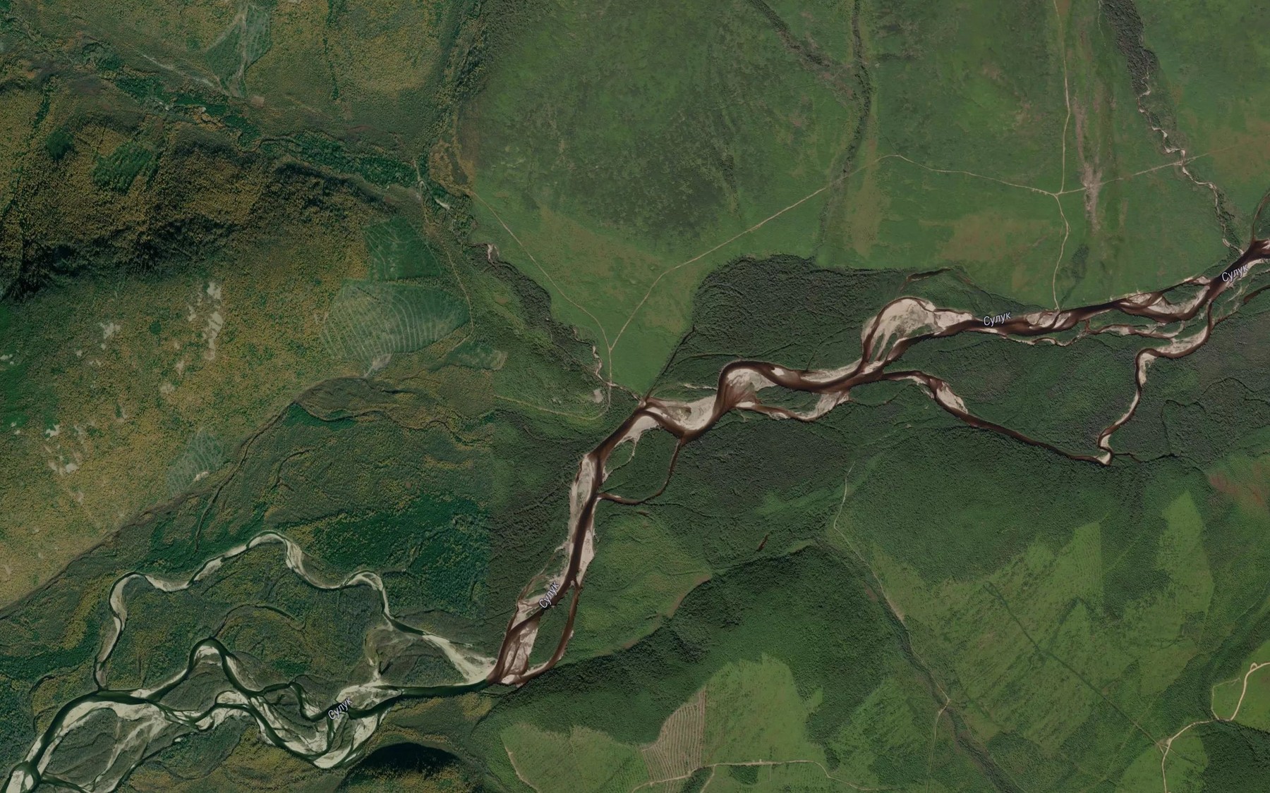Satellite map of the Anamigda