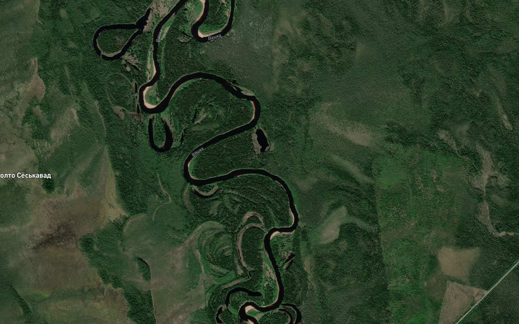 Satellite map of the Ozero Vezhavad
