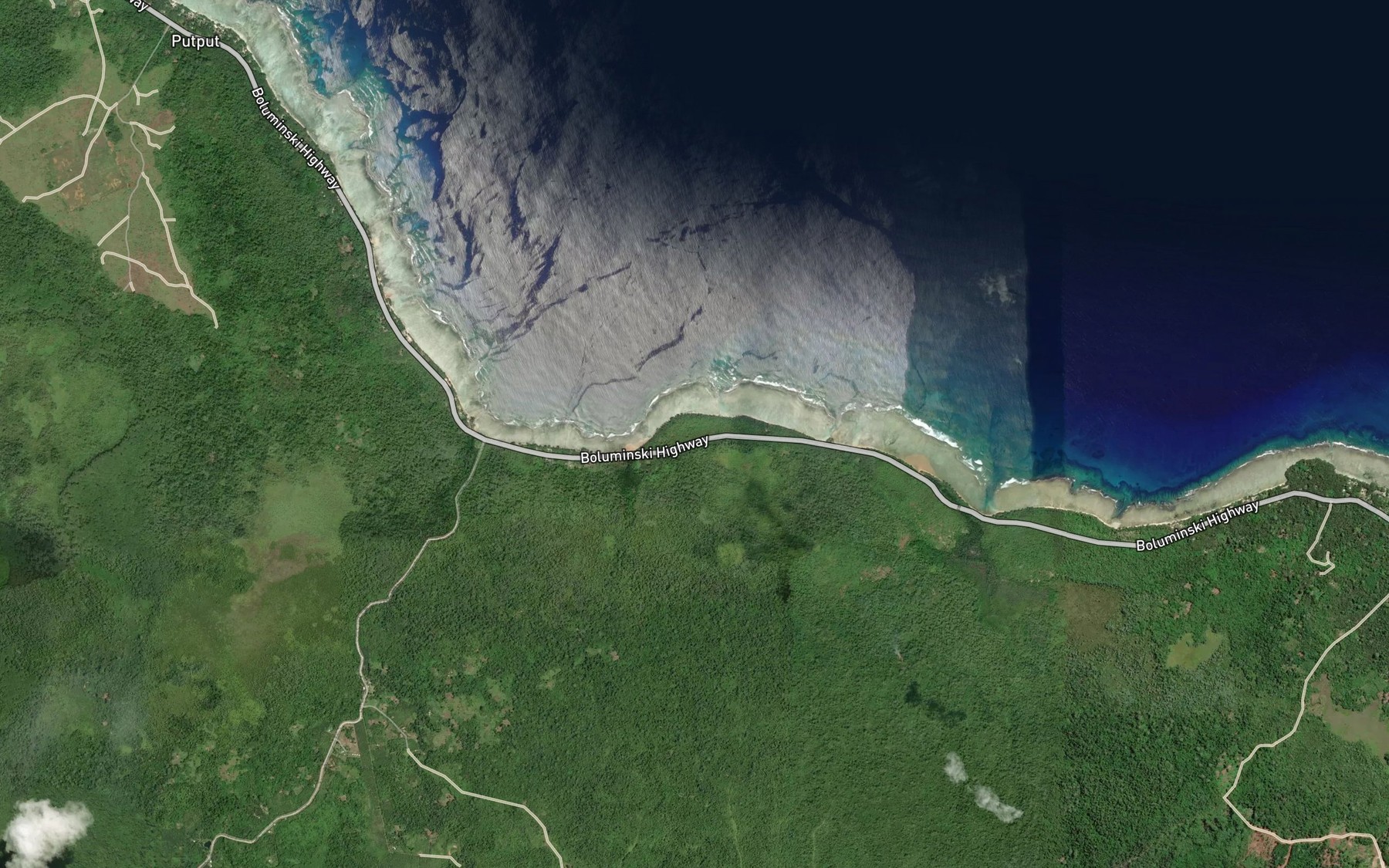 Satellite map of the Lumis River