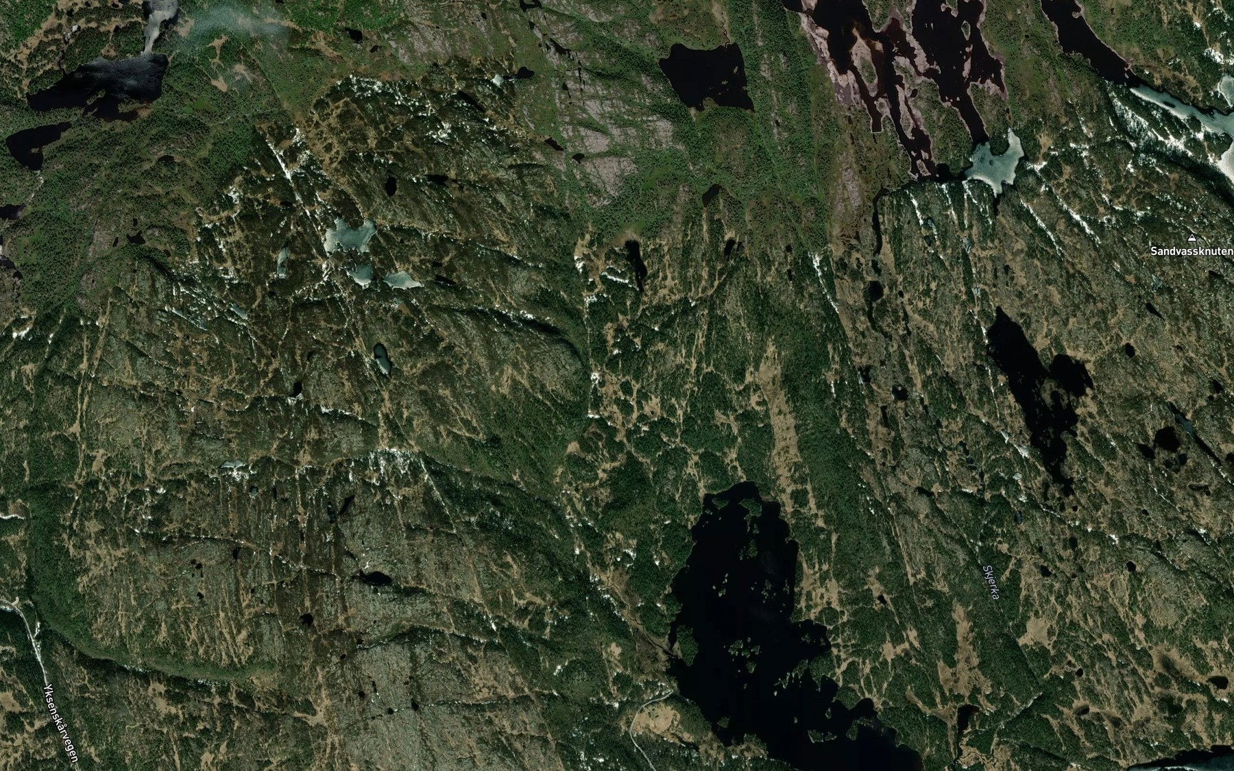 Satellite map of the Klauvdalsbekken