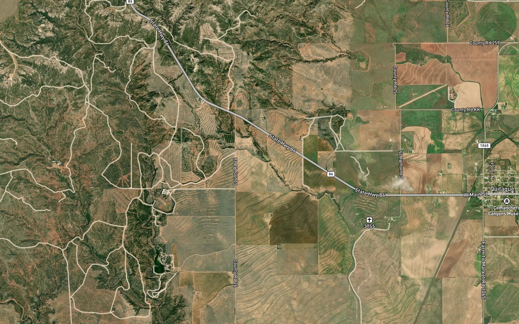 Satellite map of the Puckett Lake