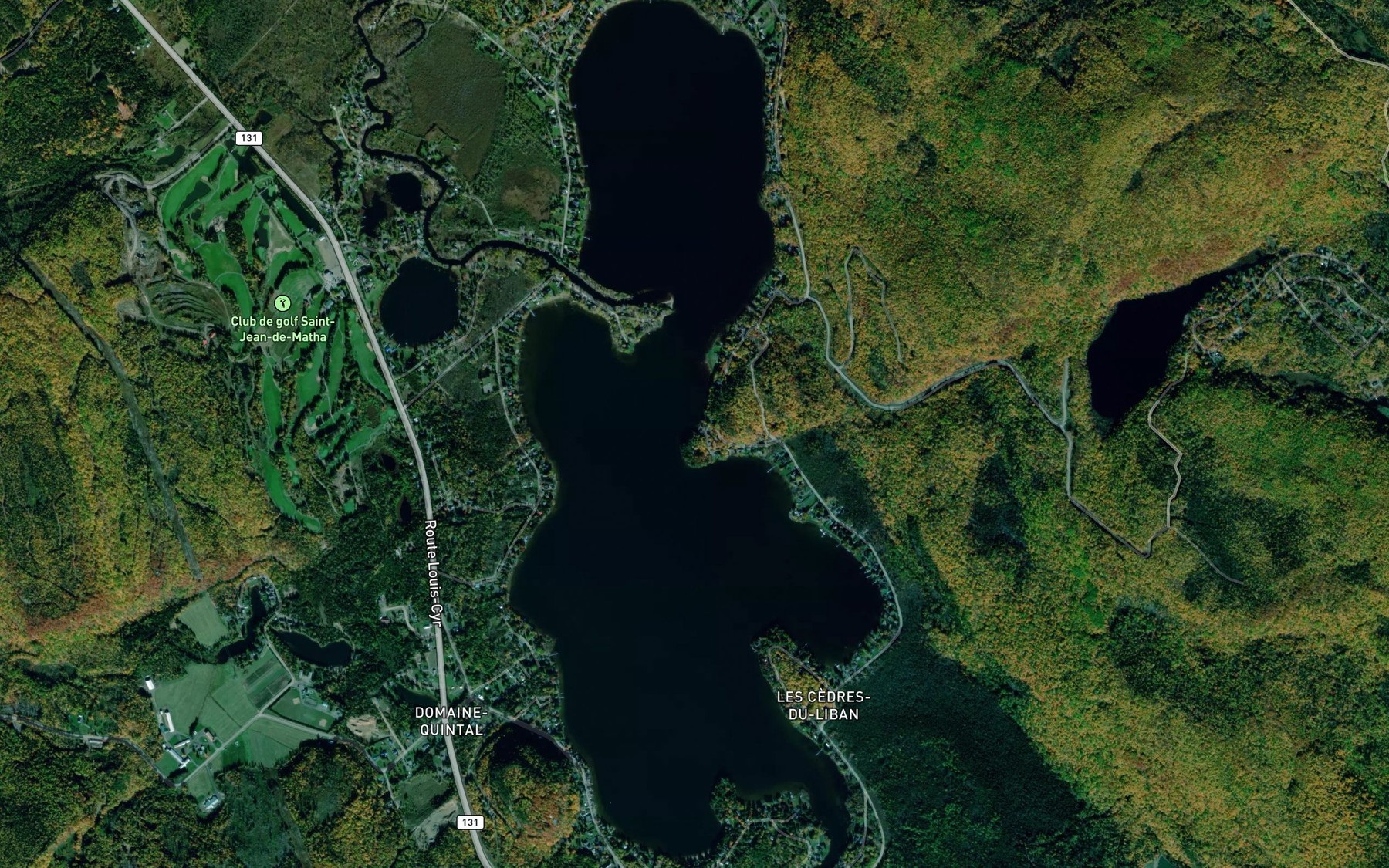 Satellite map of the Lac Noir