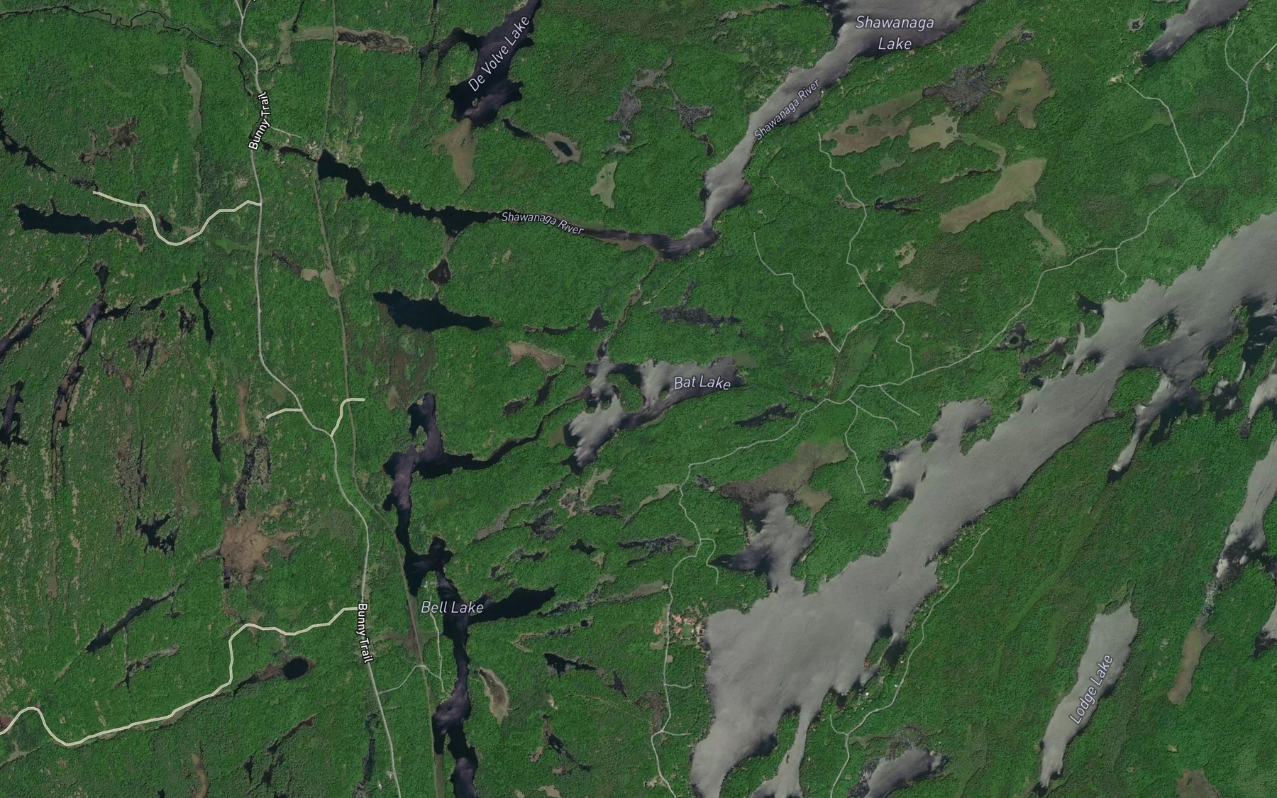 Satellite map of the Bat Lake