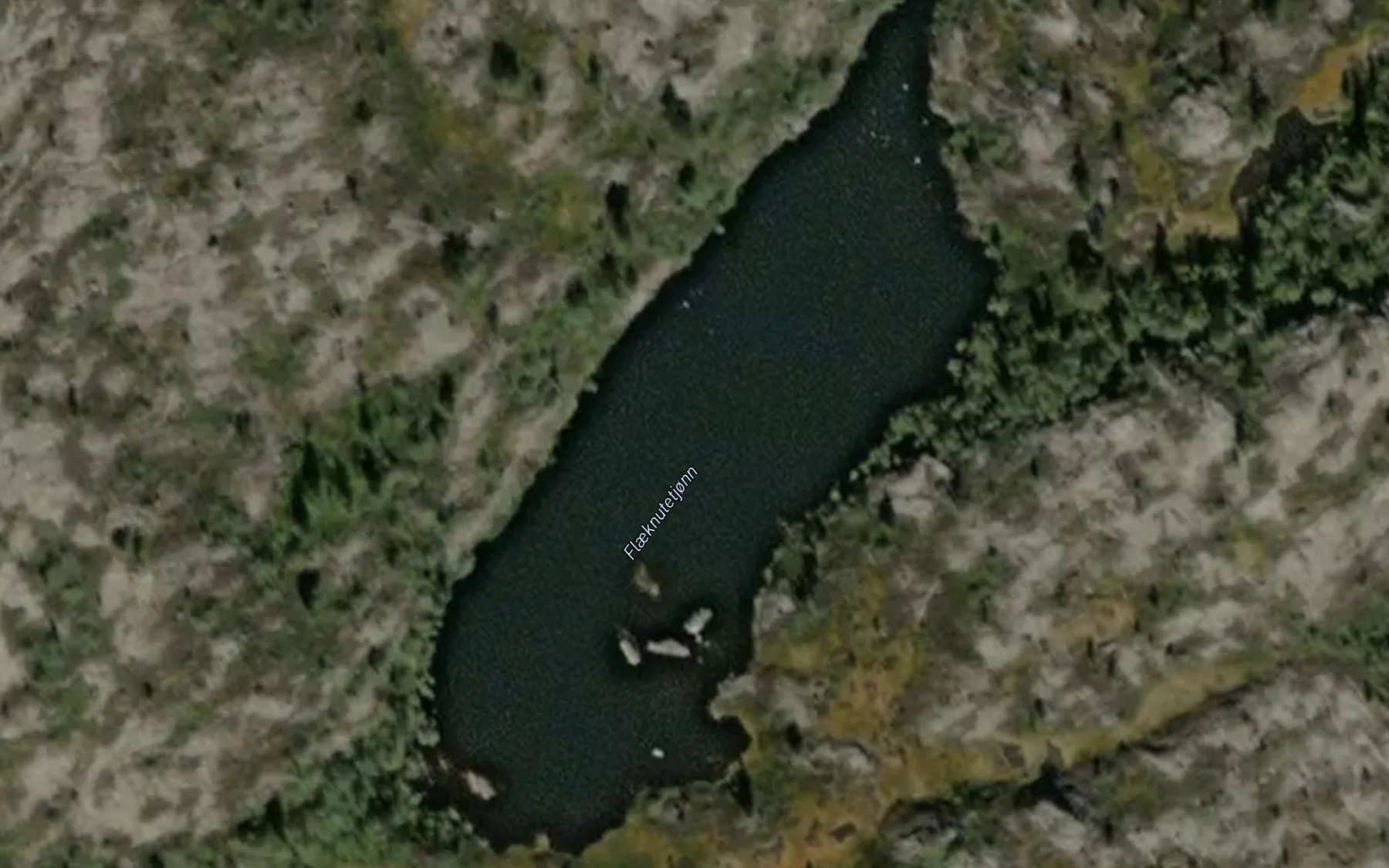 Satellite map of the Flaeknutetjonn