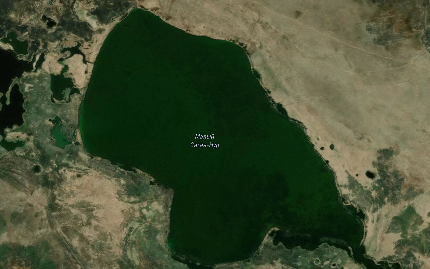 Satellite map of the Ozero Malyy Sagan-Nur