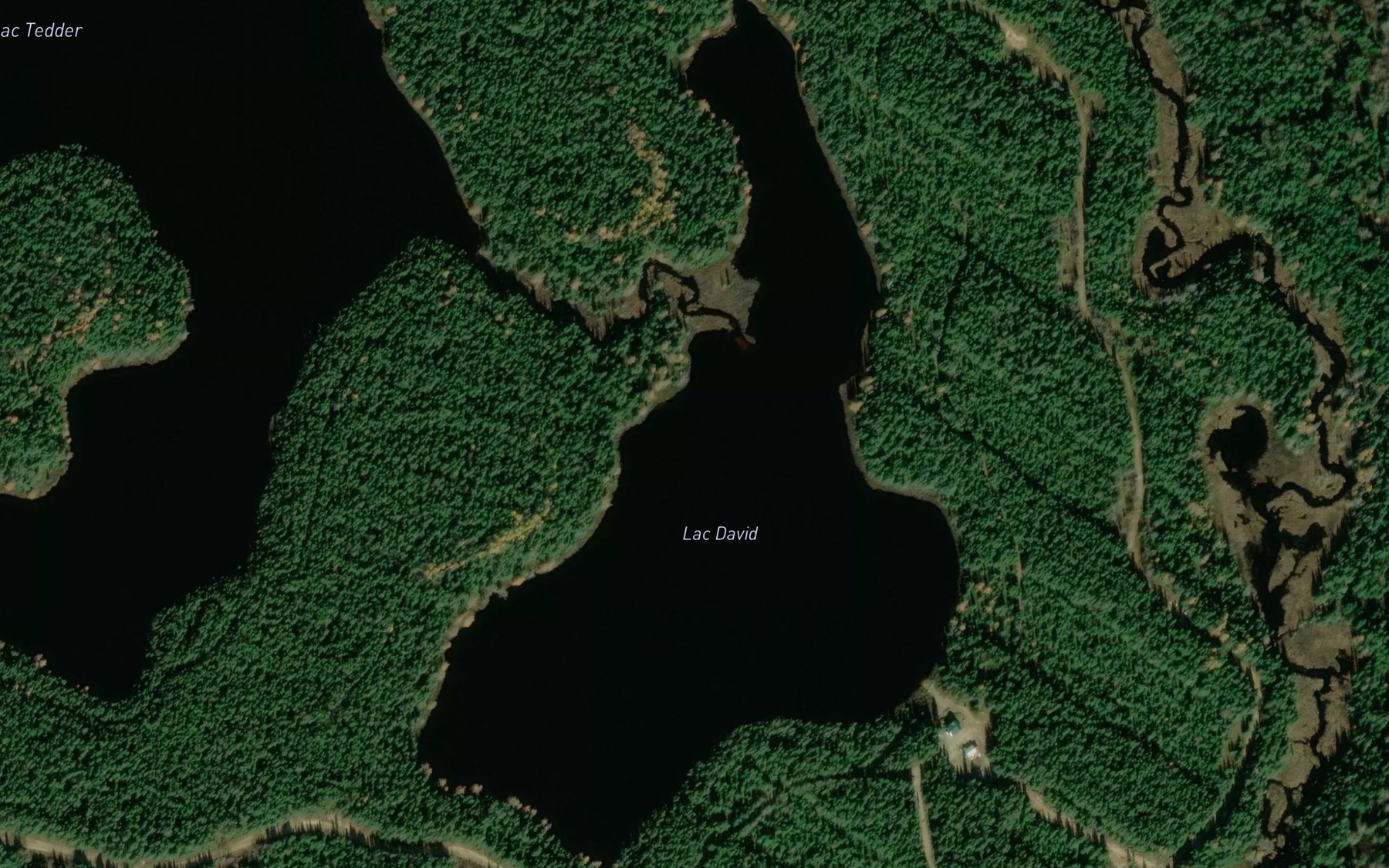 Satellite map of the Lac David