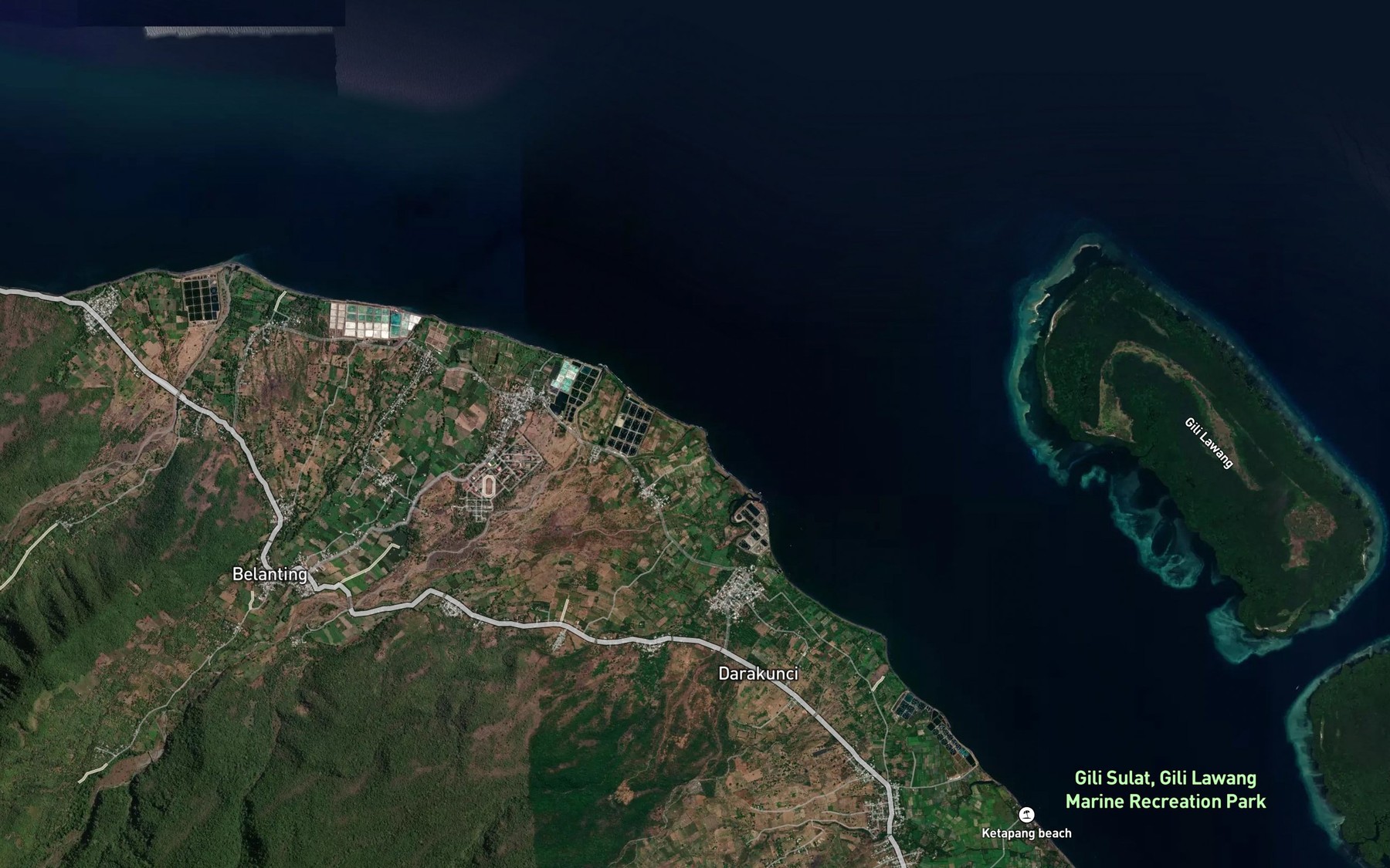 Satellite map of the Kokok Lepok