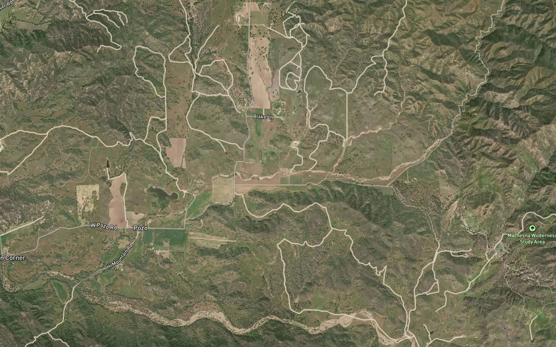 Satellite map of the Trujillo Creek