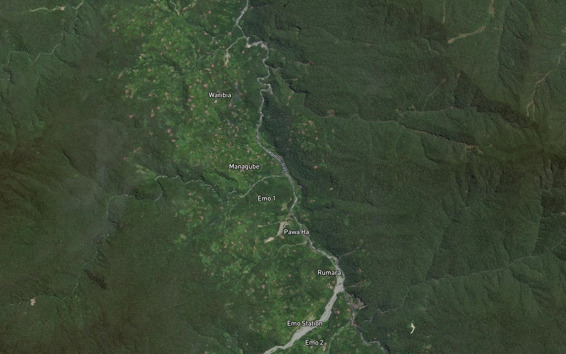 Satellite map of the Esa Creek