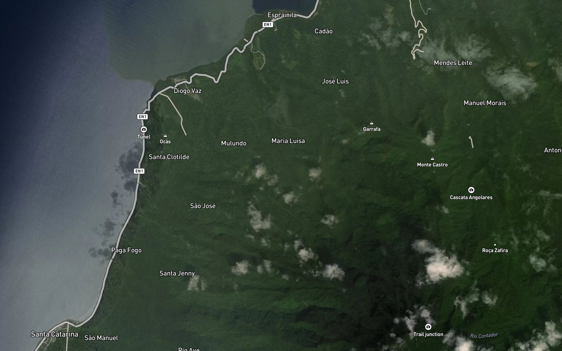 Satellite map of the Agua Telha