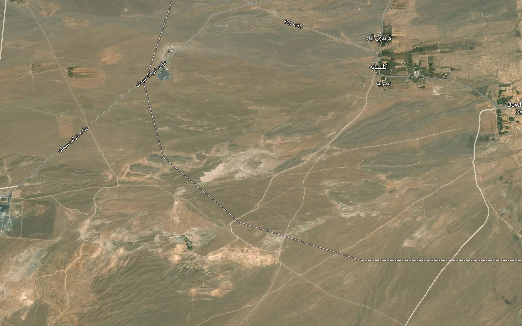 Satellite map of the Cheshmeh-ye Murcheh