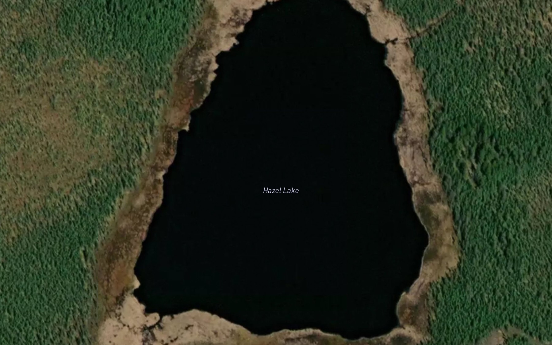 Satellite map of the Hazel Lake