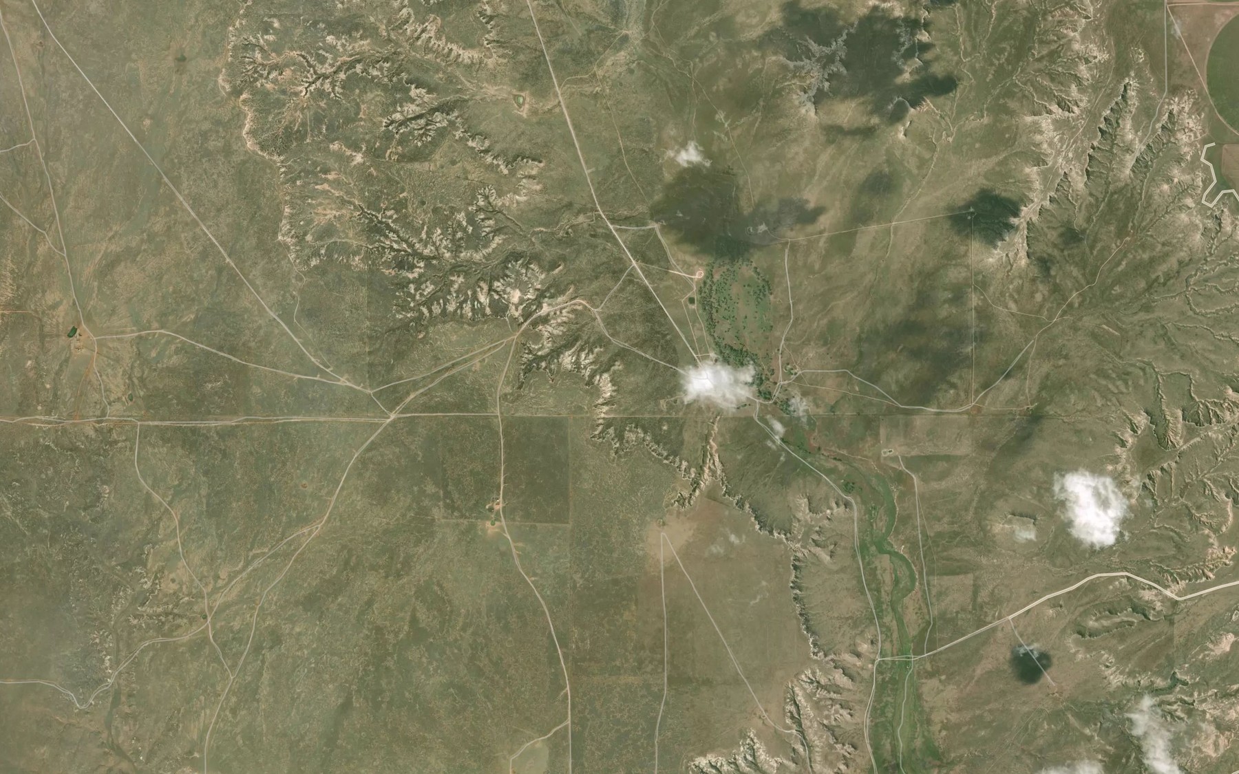 Satellite map of the XIT Springs (historical)