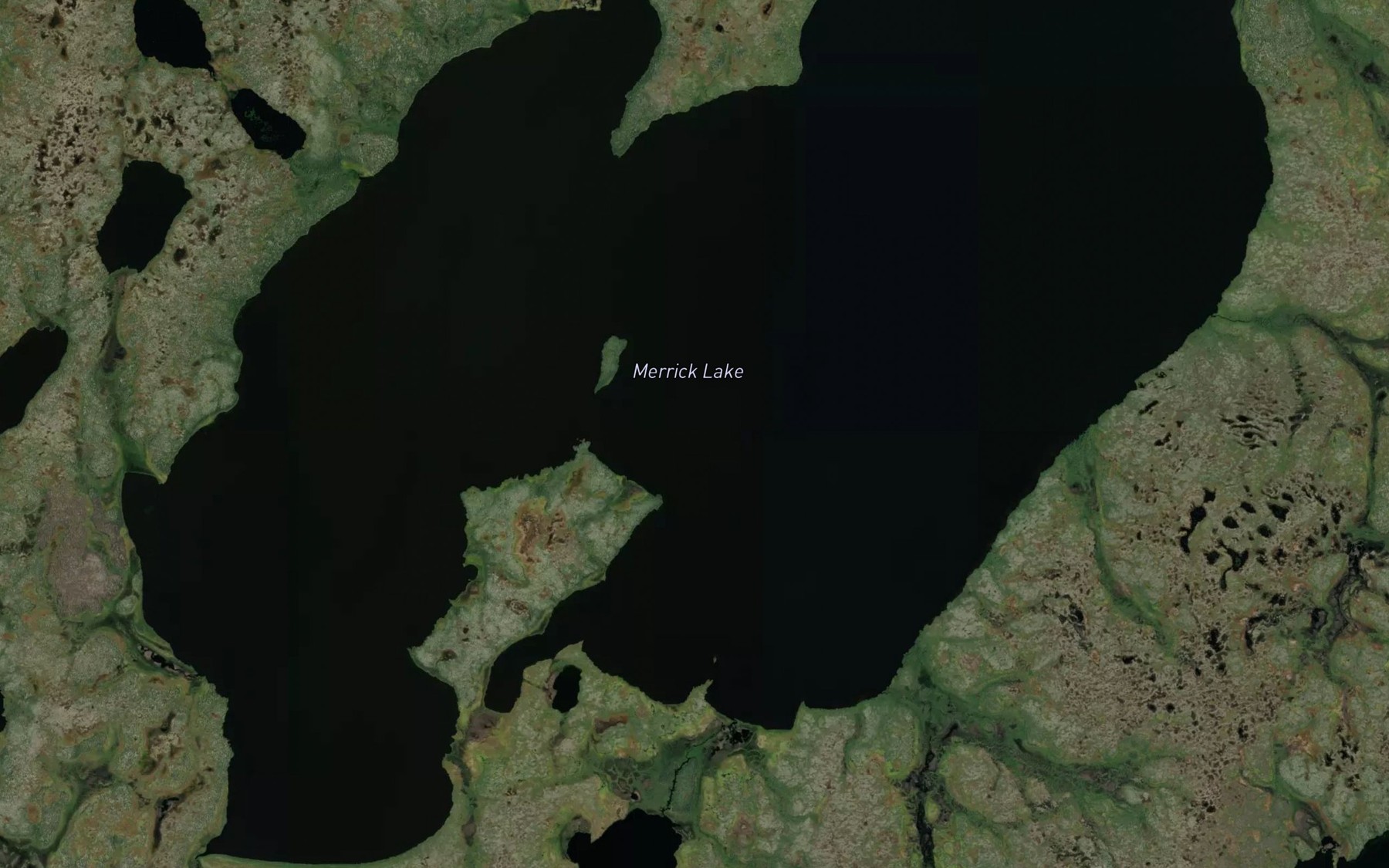 Satellite map of the Merrick Lake