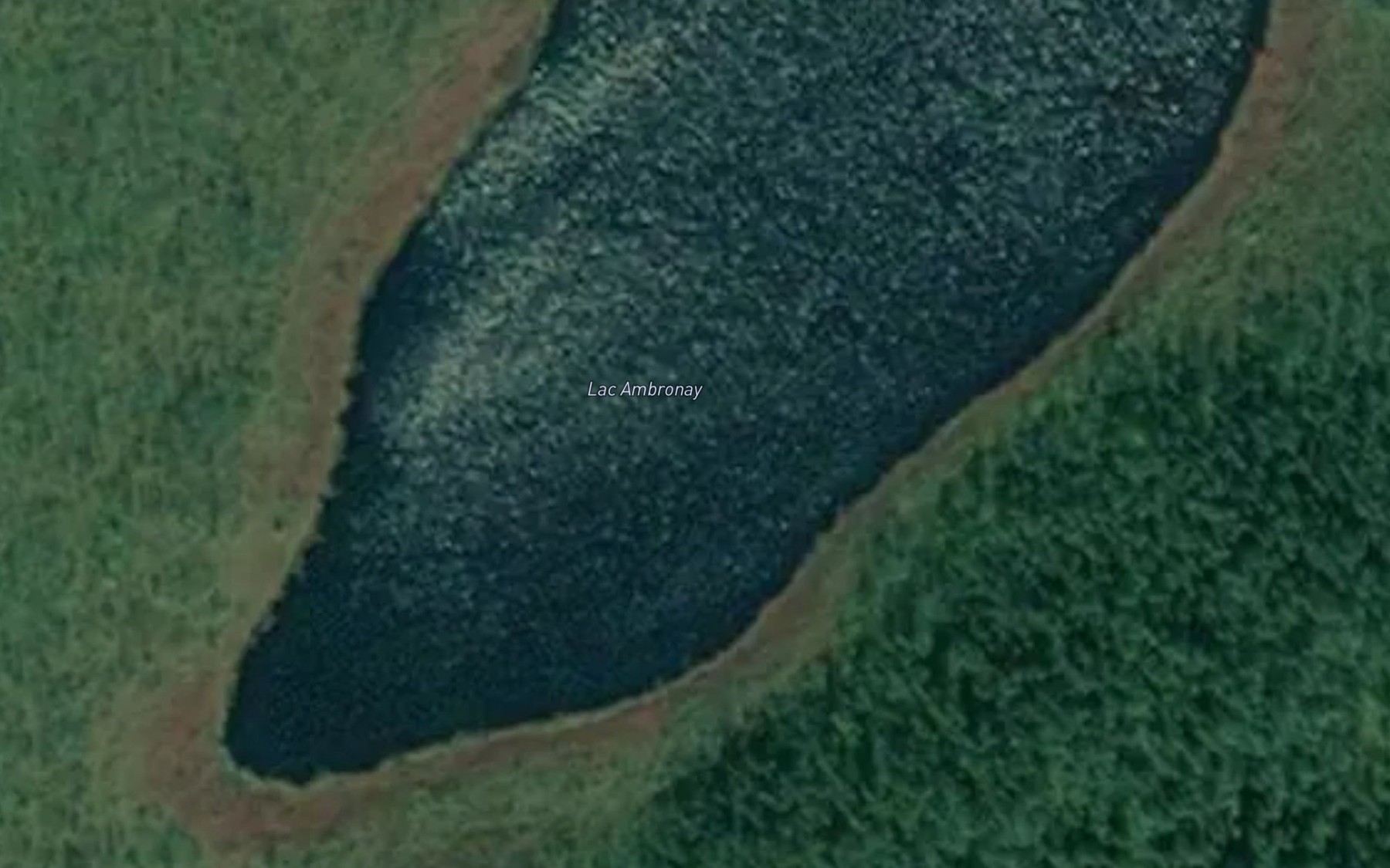 Satellite map of the Lac Ambronay