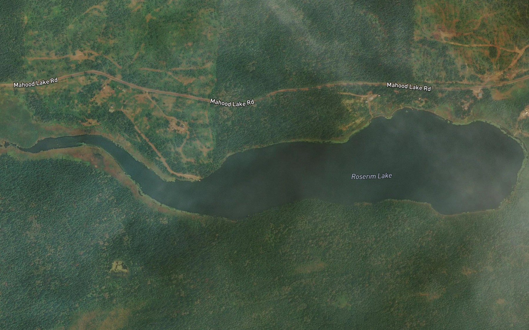 Satellite map of the Roserim Lake