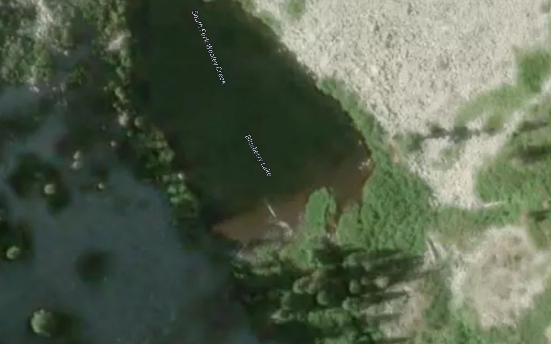 Satellite map of the Blueberry Lake