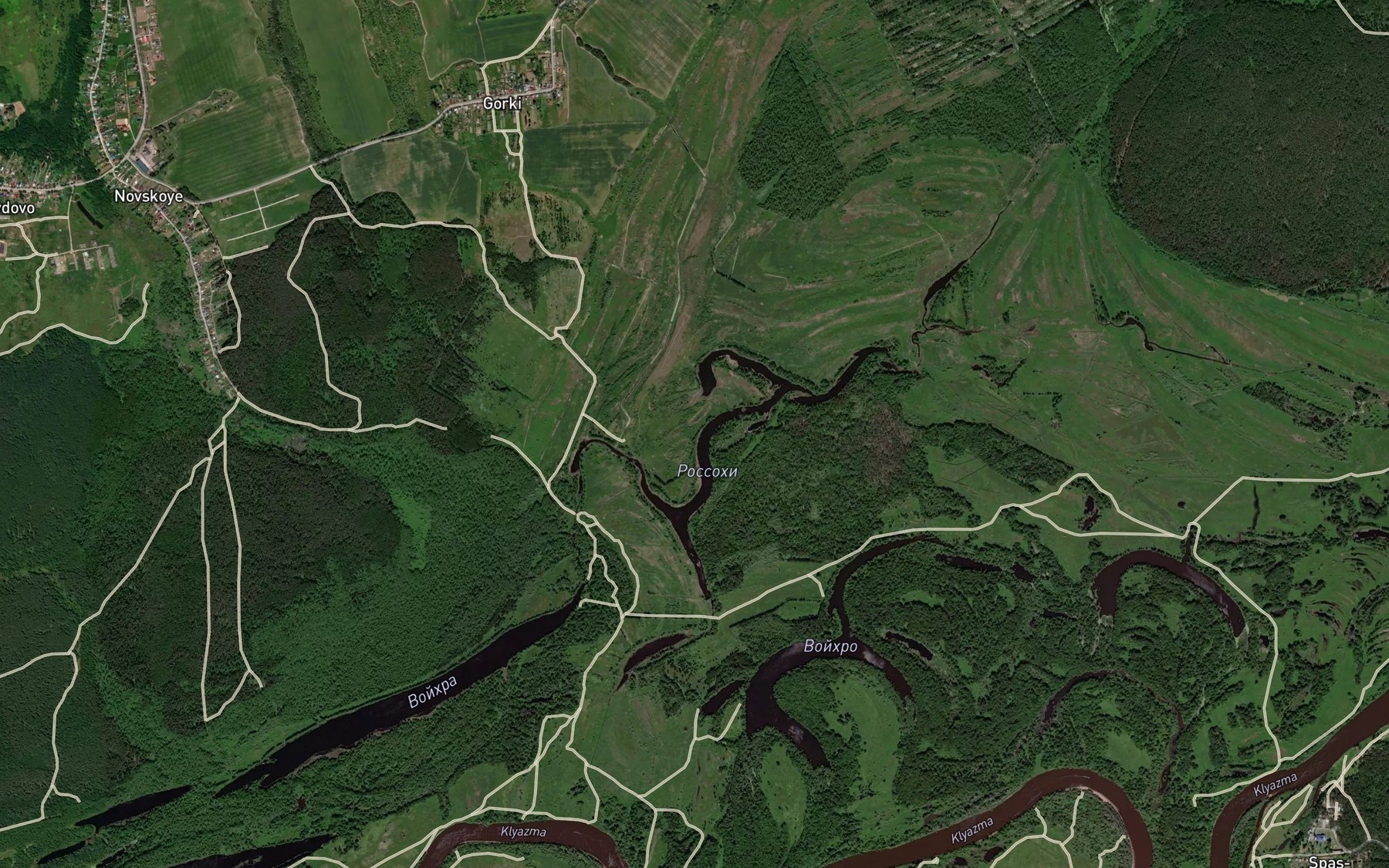 Satellite map of the Ozero Rossokhi