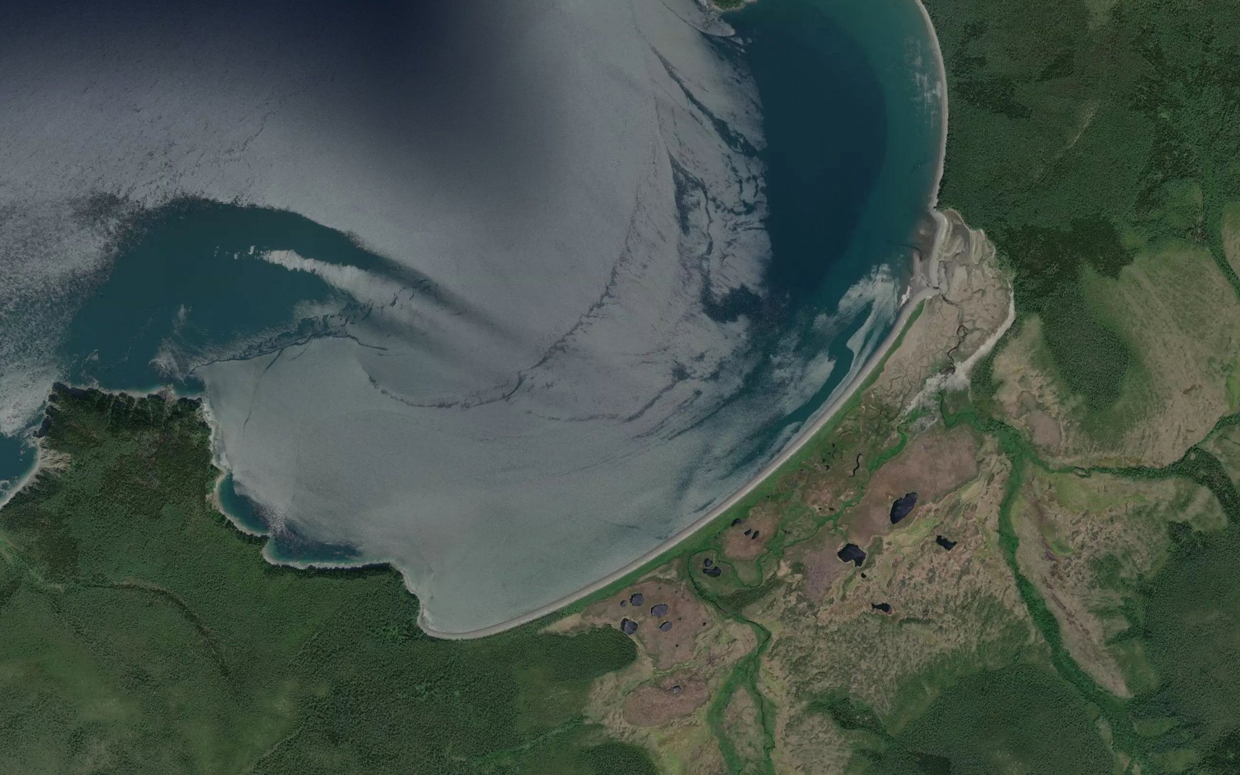 Satellite map of the Bukhta Angandya