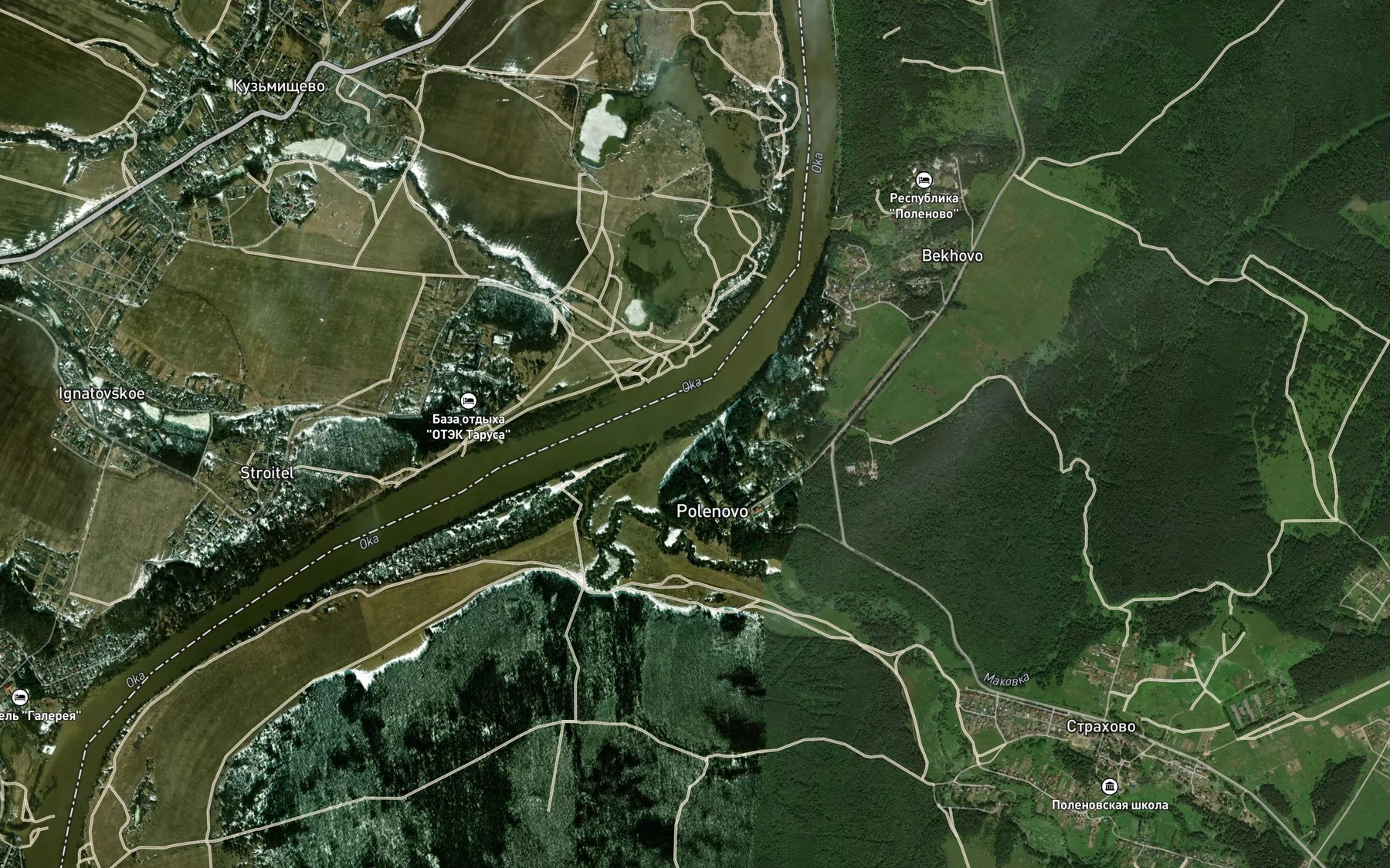 Satellite map of the Sknizhka