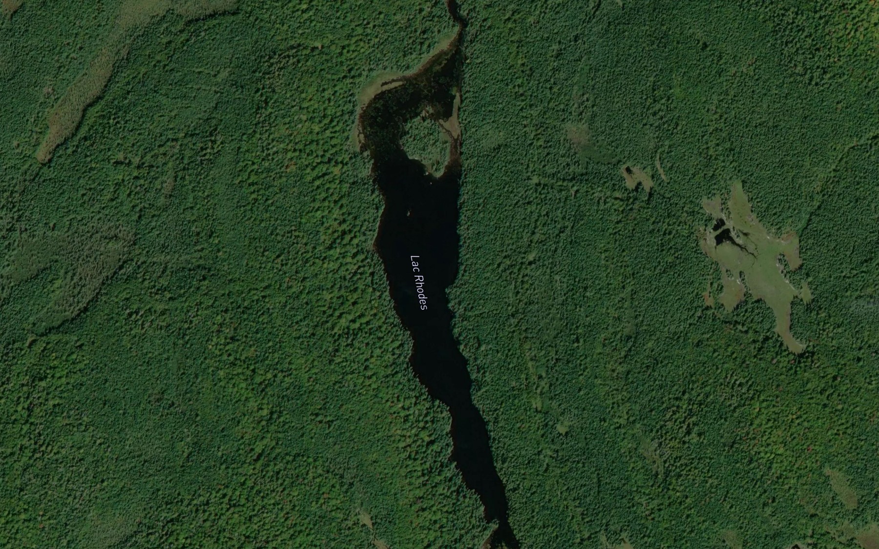 Satellite map of the Lac Rhodes