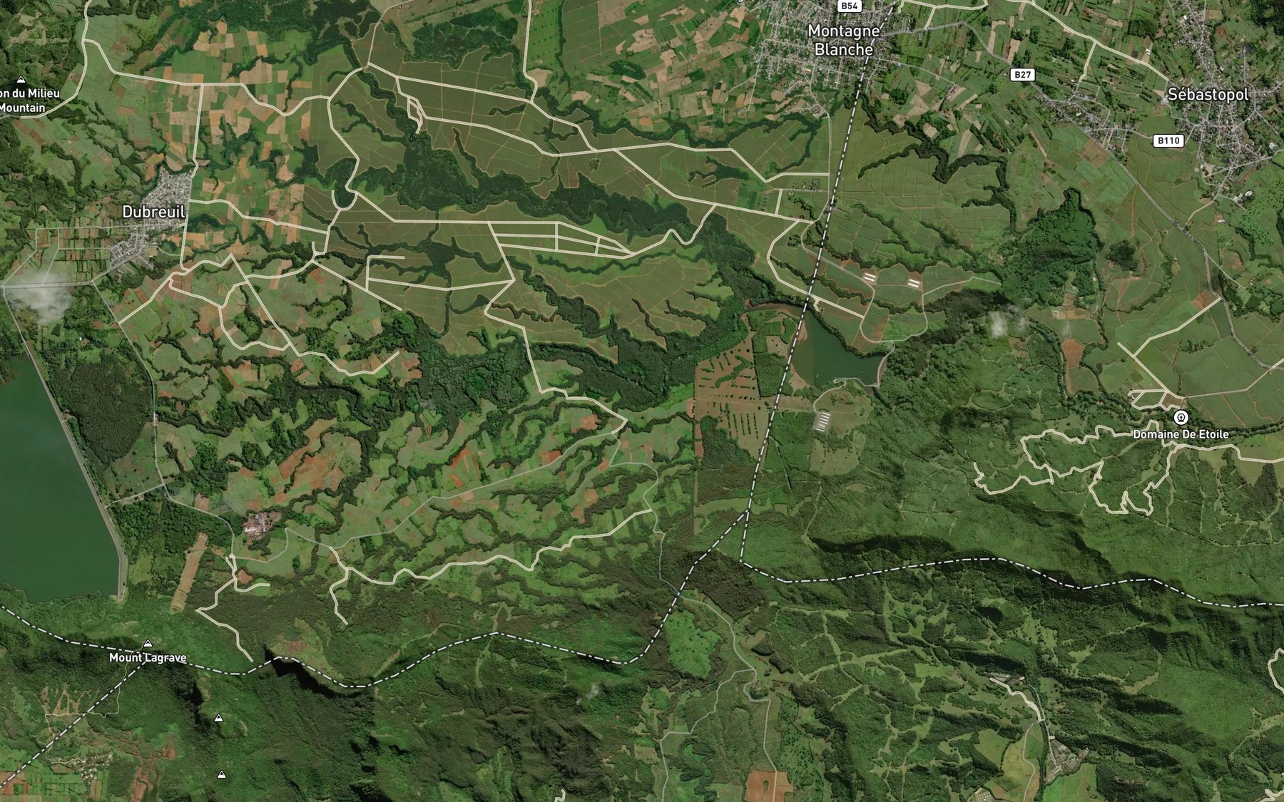 Satellite map of the Riviere Dubois