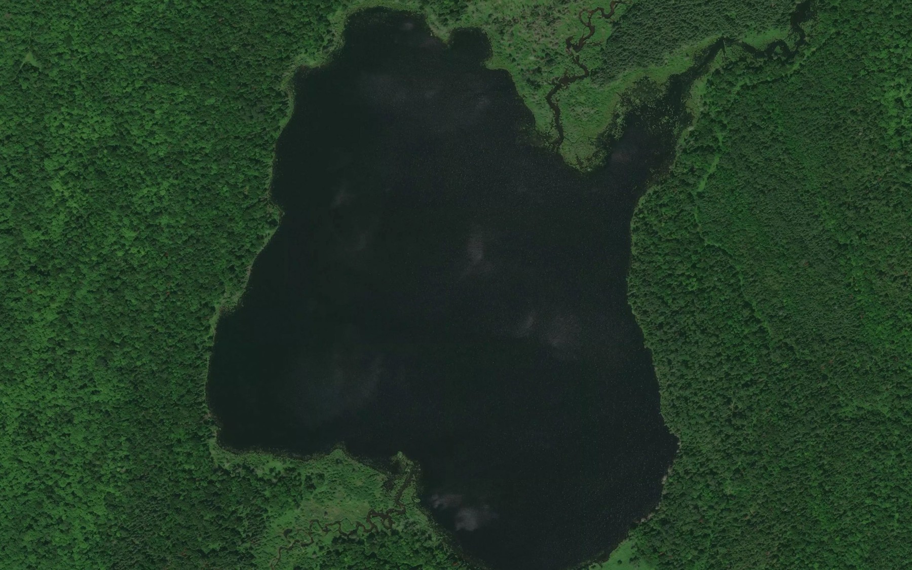 Satellite map of the Petit lac Eshkwesing-gangwenindam