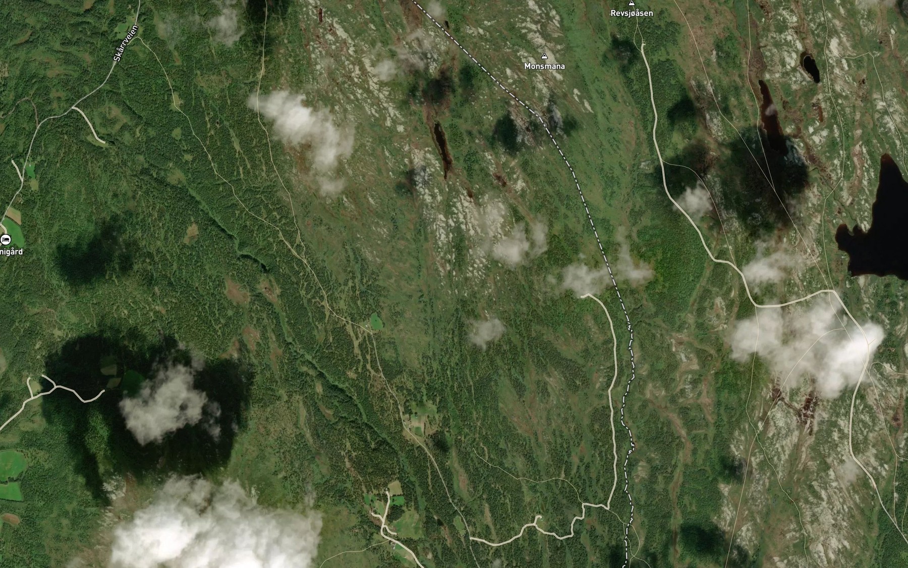 Satellite map of the Sandbekken