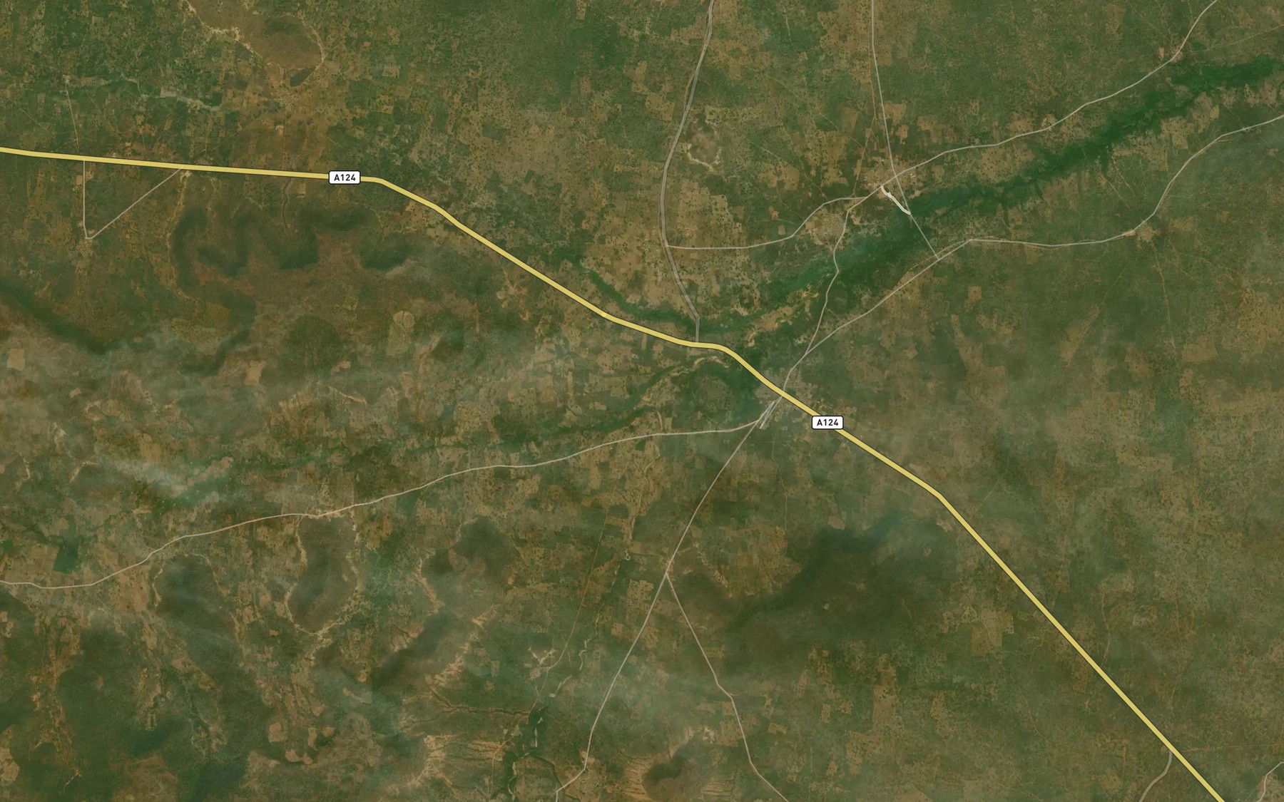 Satellite map of the Gbangba River
