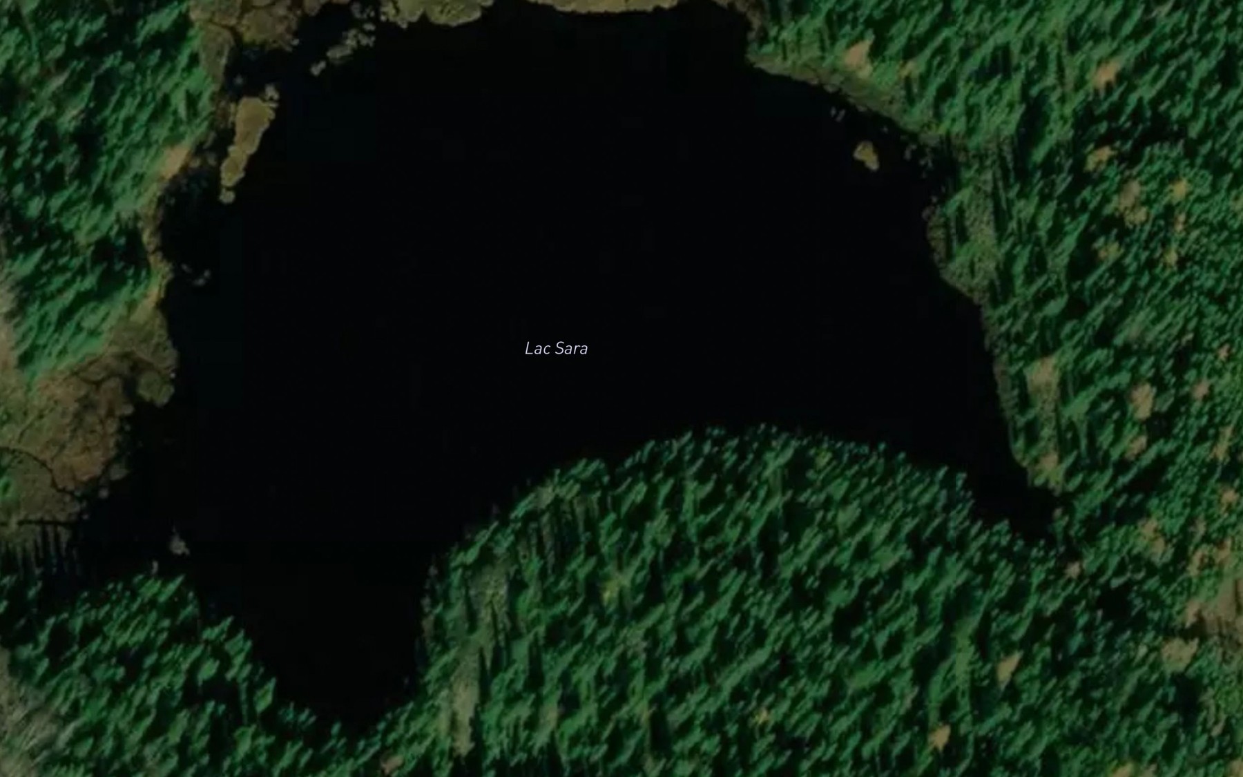 Satellite map of the Lac Sara