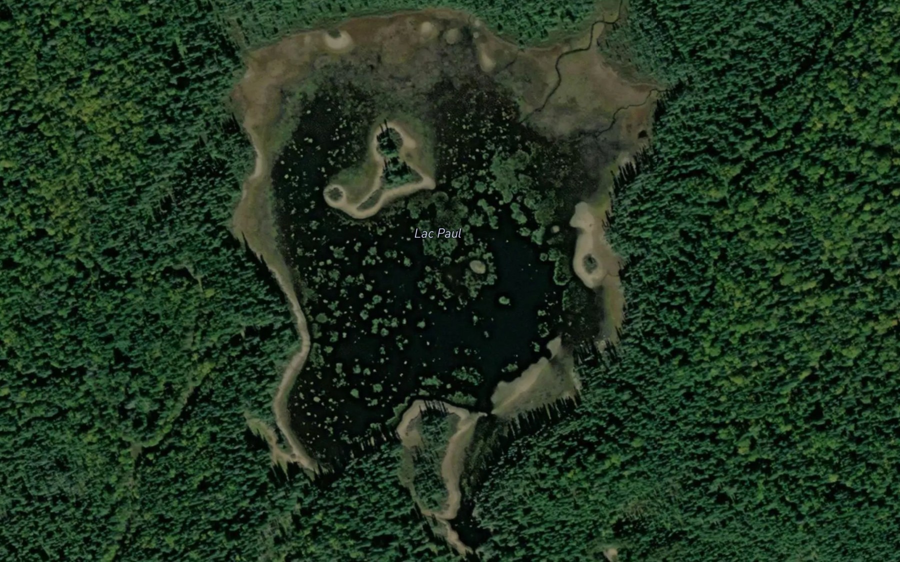 Satellite map of the Lac Paul