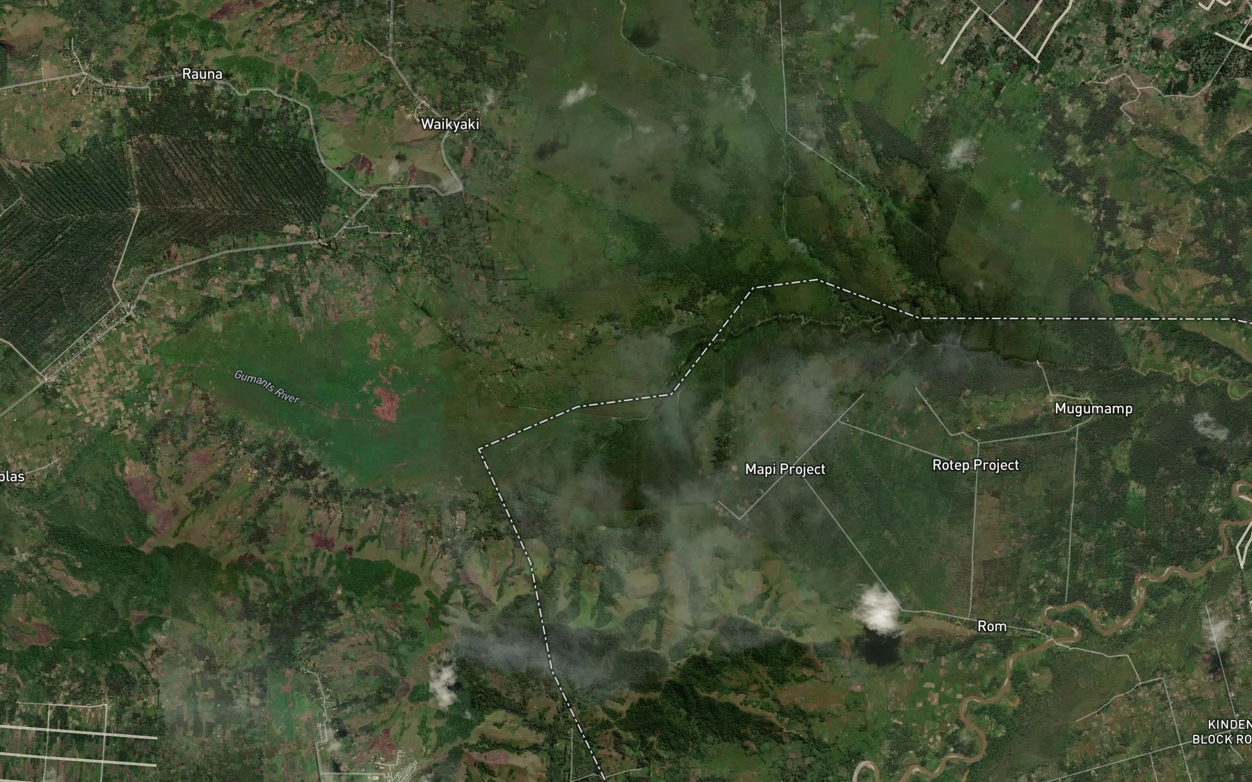 Satellite map of the Gumanch River