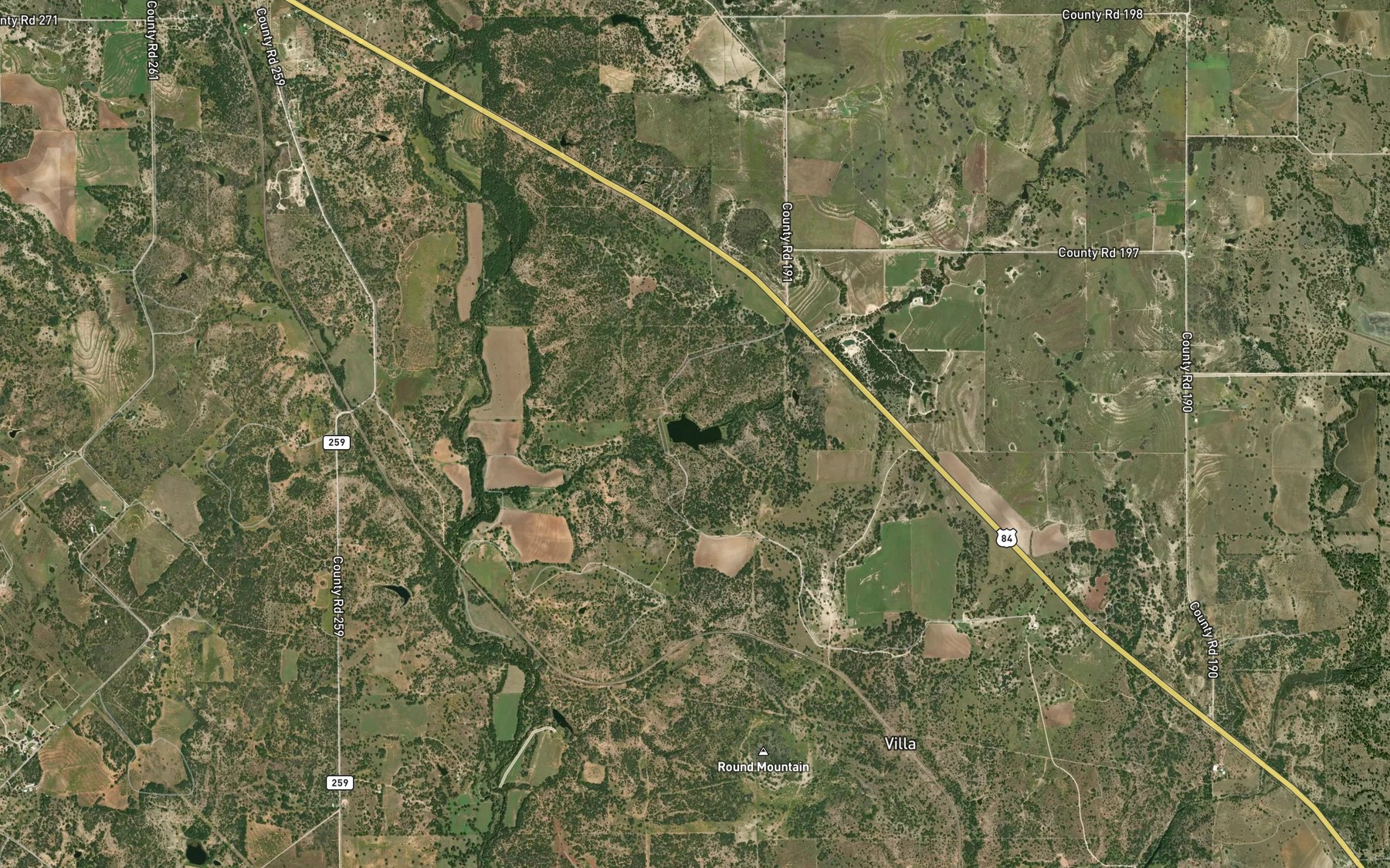 Satellite map of the Blanket Creek Watershed Reservoir Number Twenty