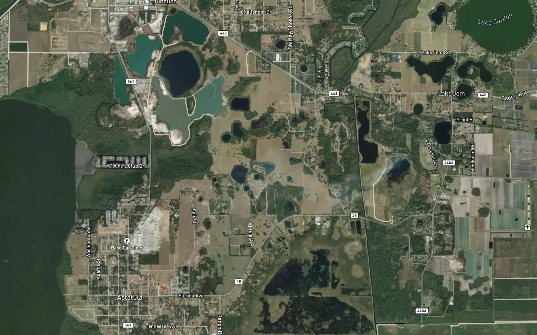 Satellite map of the King Lake