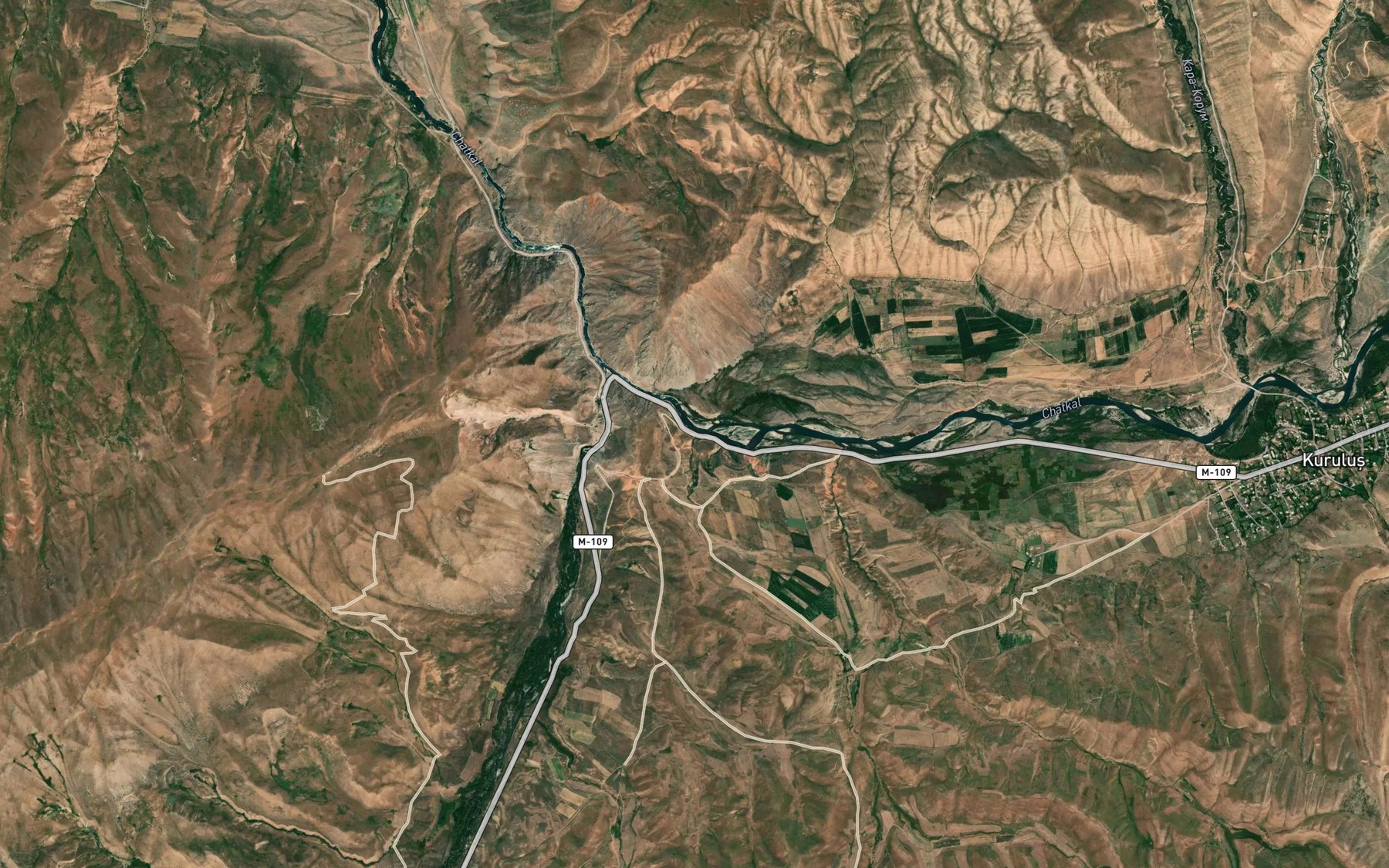 Satellite map of the Kichi-Sary-Bulak