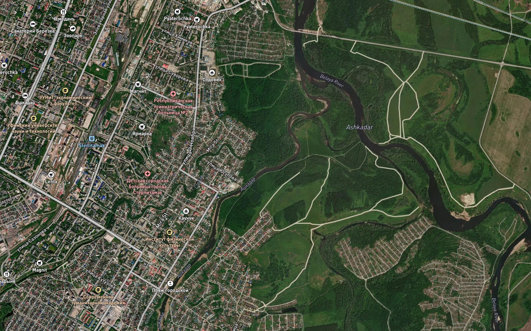 Satellite map of the Sterlya