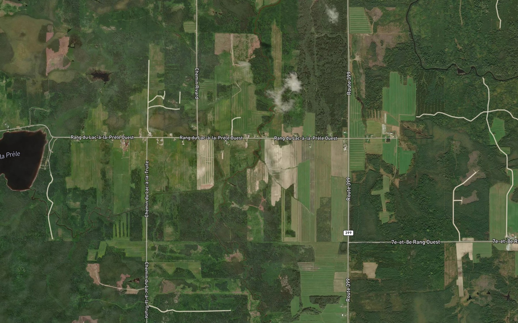 Satellite map of the Ruisseau Cauchon