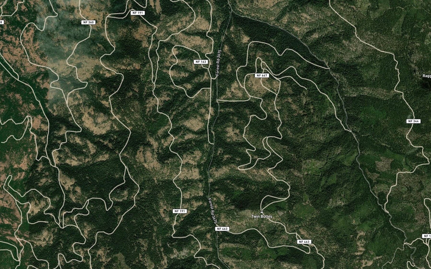 Satellite map of the Modesty Spring