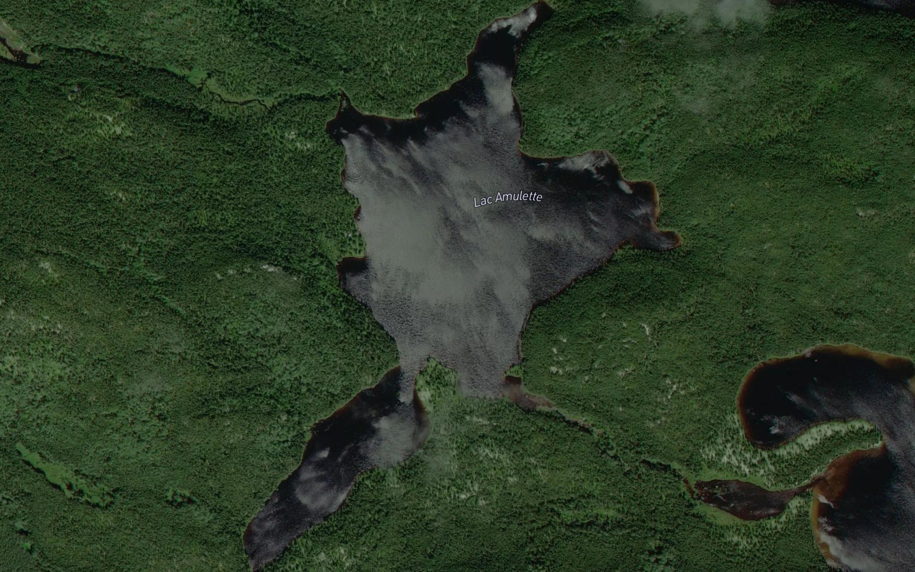 Satellite map of the Lac Amulette