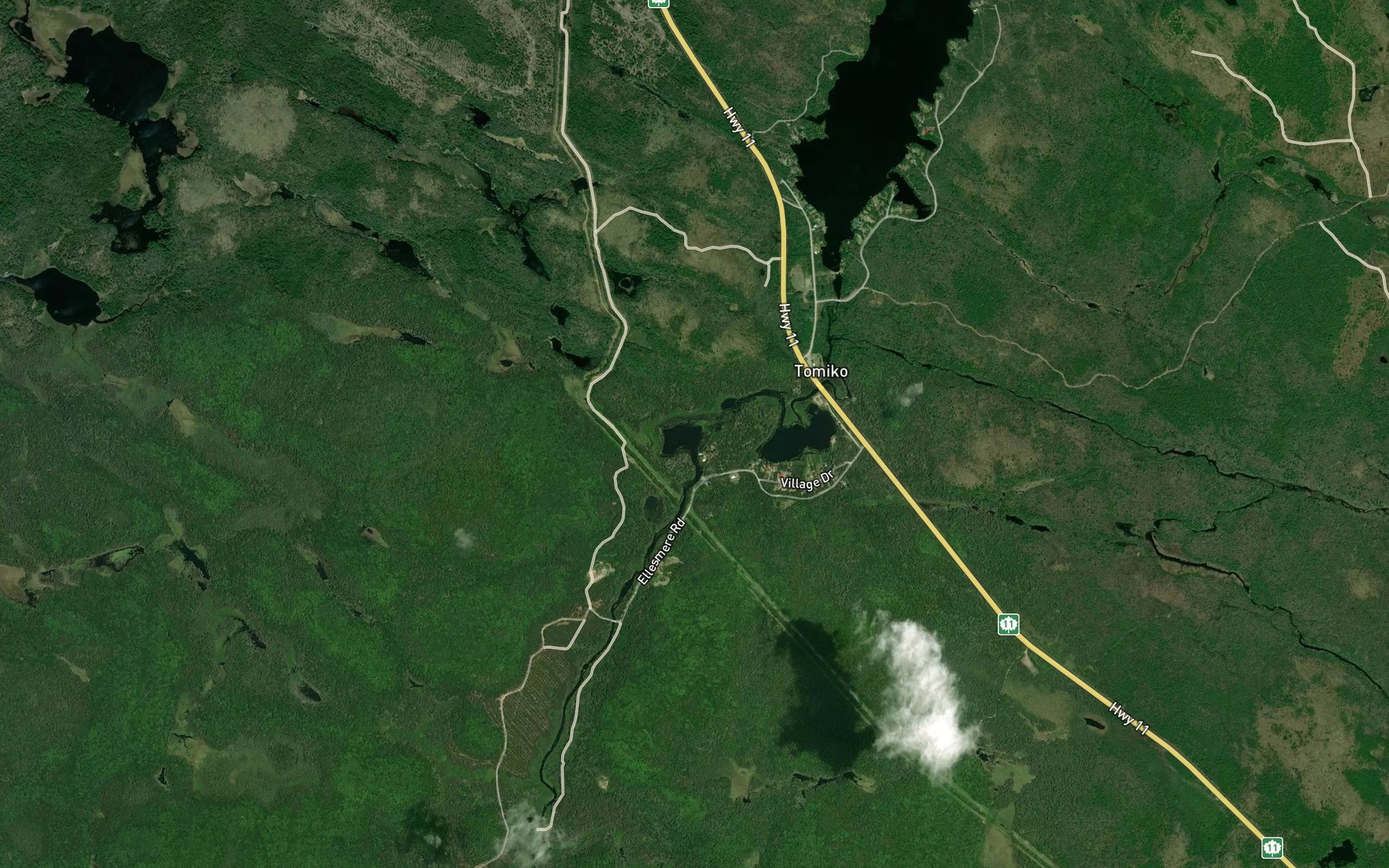 Satellite map of the Jarvis Lake