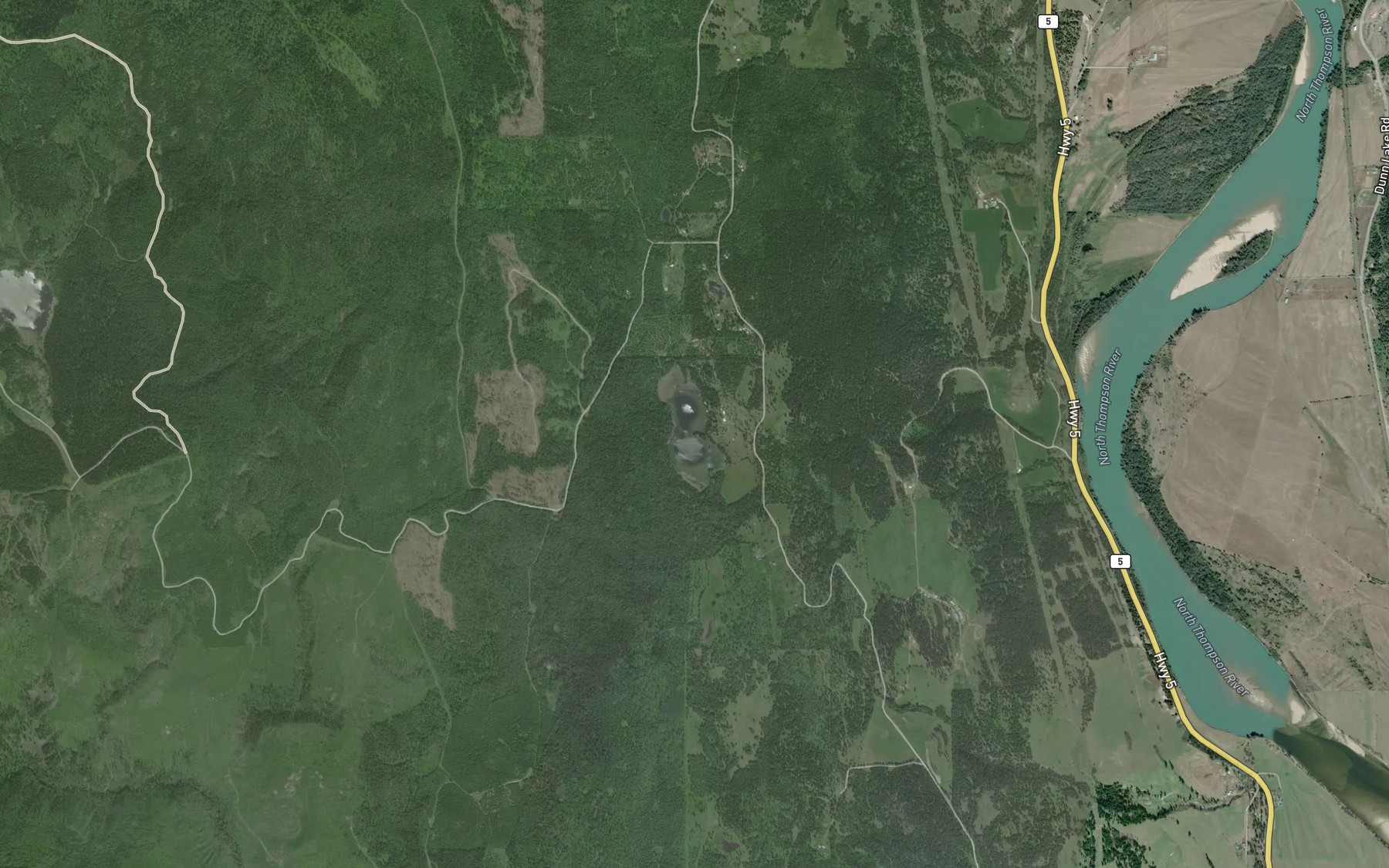 Satellite map of the Posby Lake