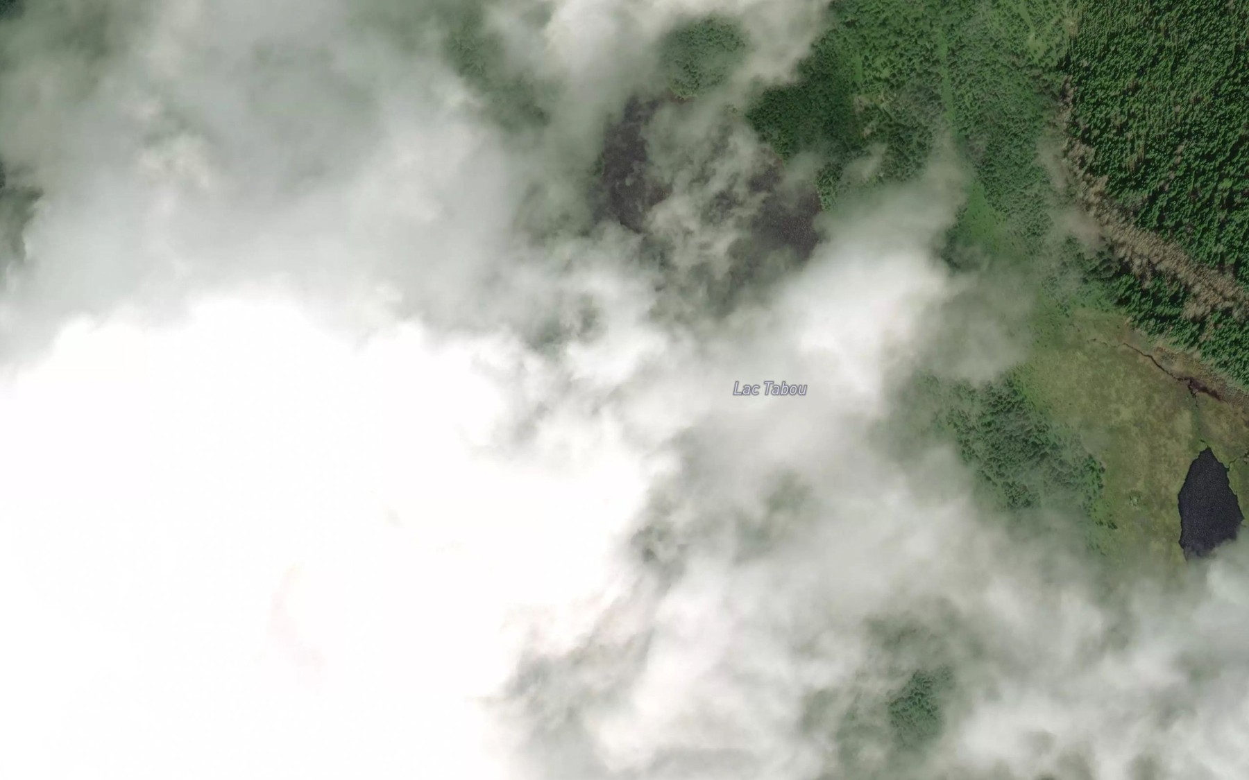 Satellite map of the Lac Tabou