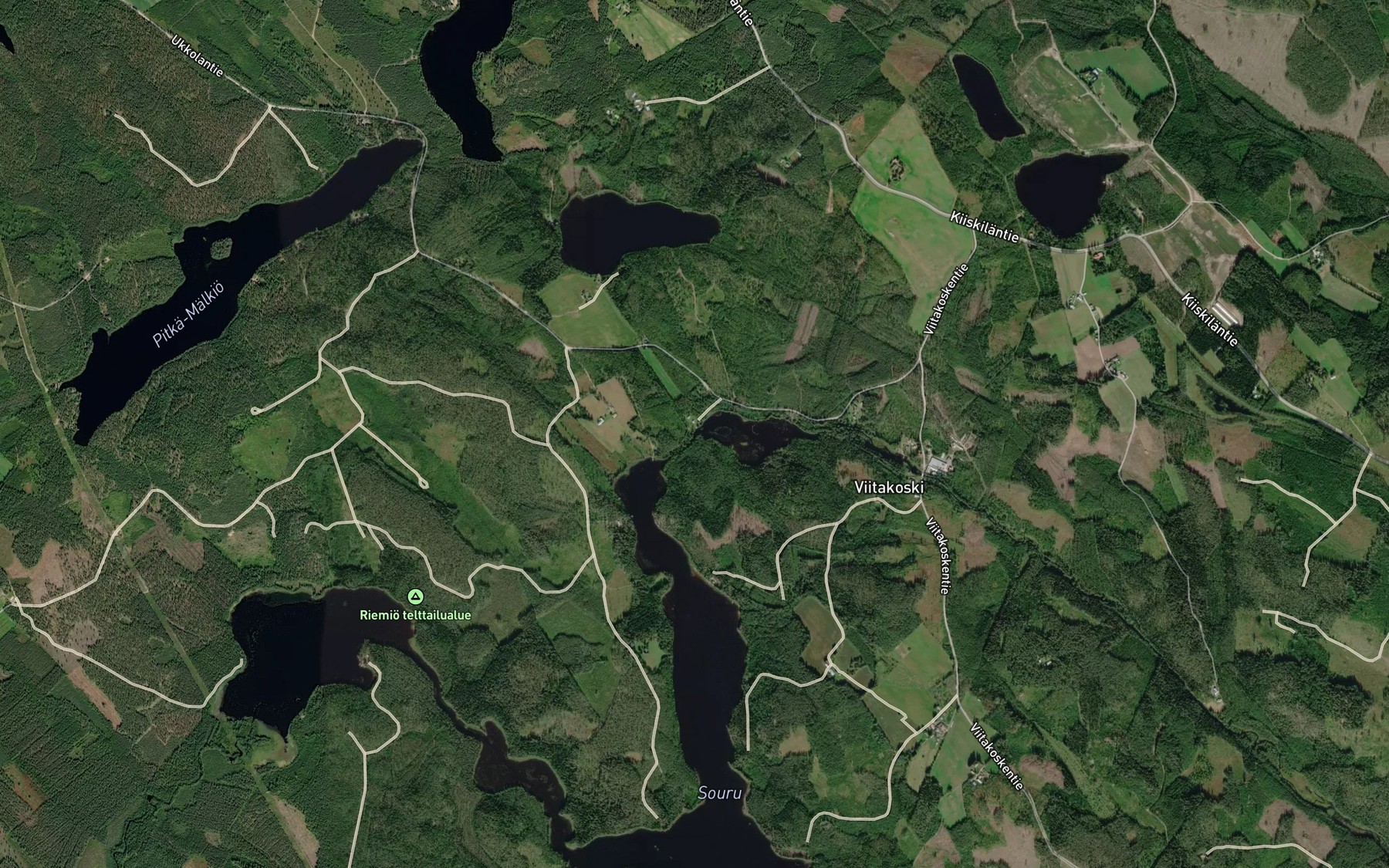 Satellite map of the Voikoski