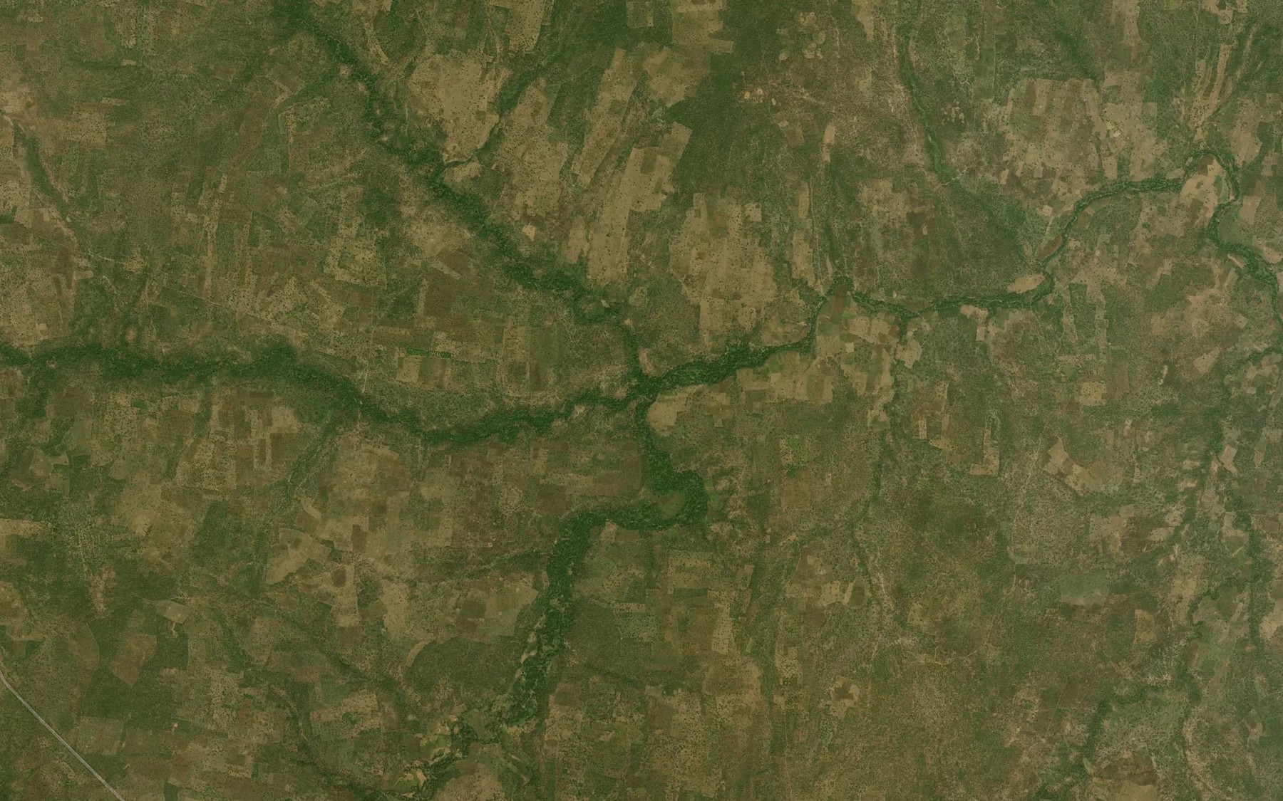 Satellite map of the River Sone