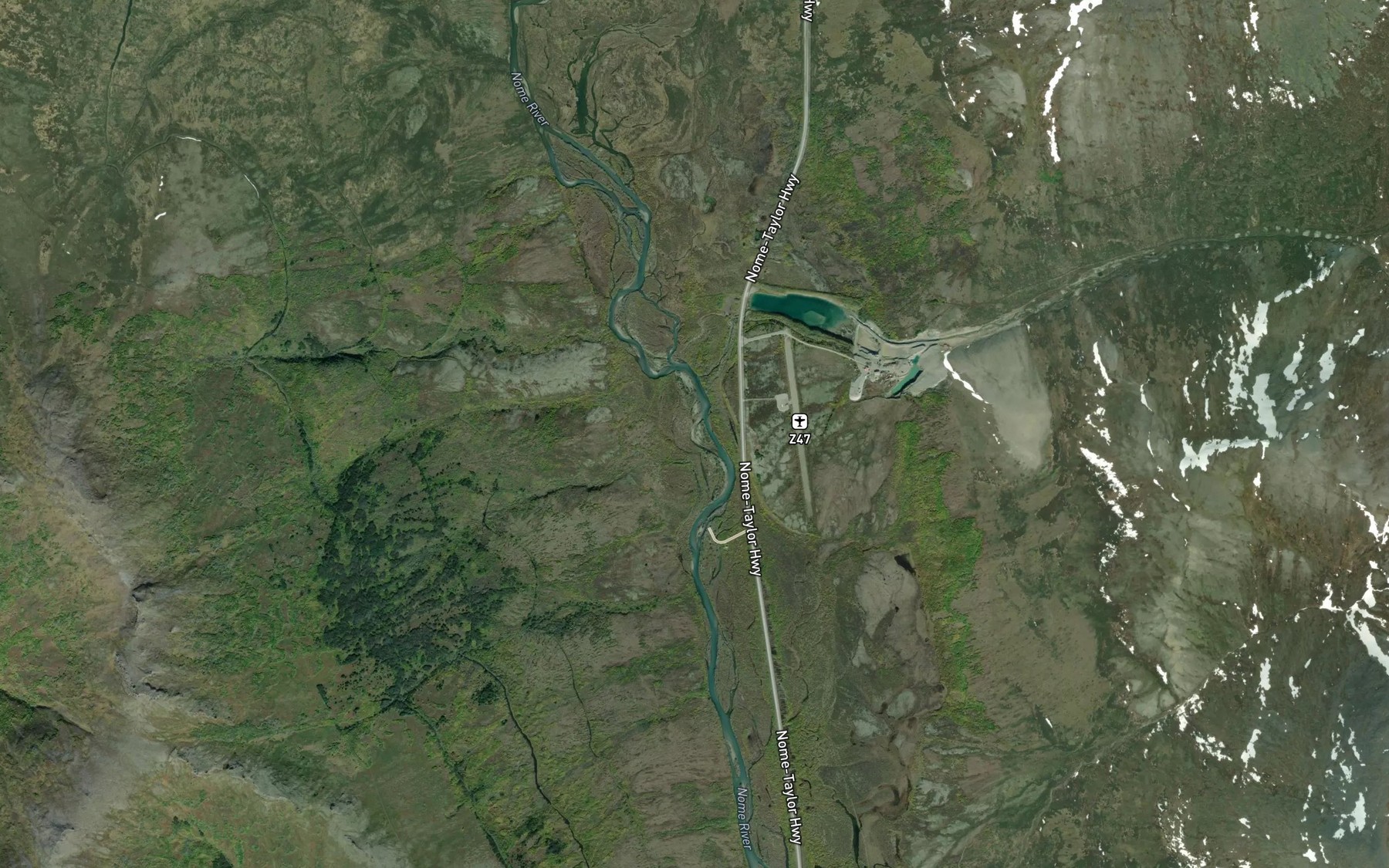 Satellite map of the Hilda Creek